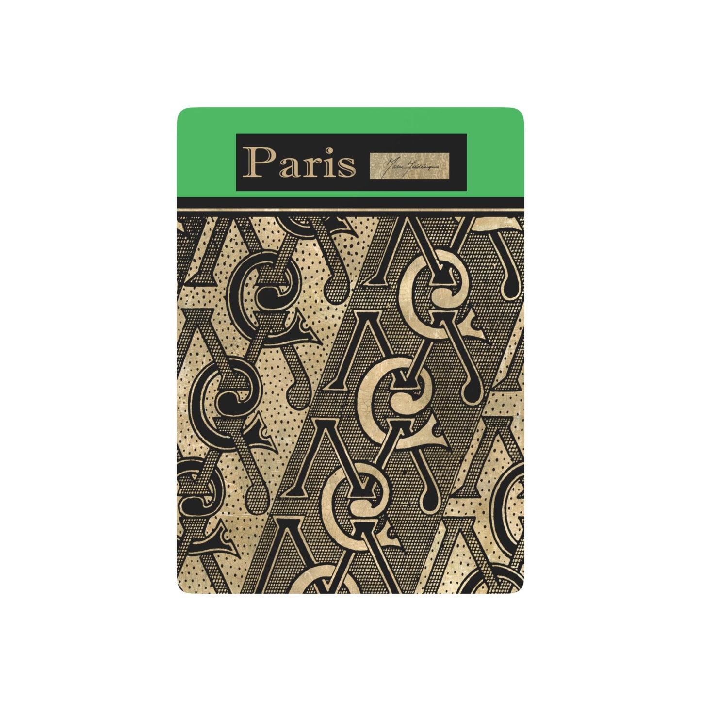 Elegant Parisian Playing Cards - Ace of Spades Design by artist Marie Frederique