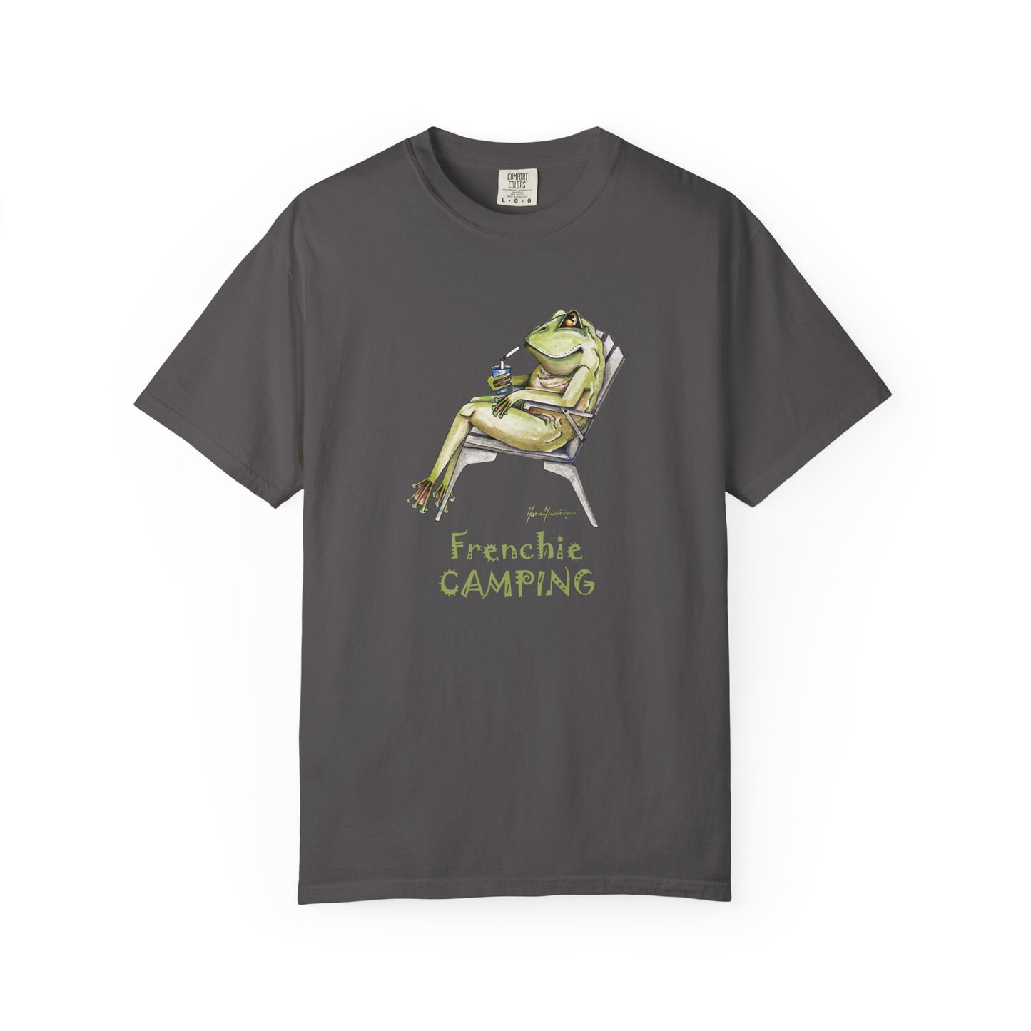 Frog Camping T-Shirt by artist Marie Frederique