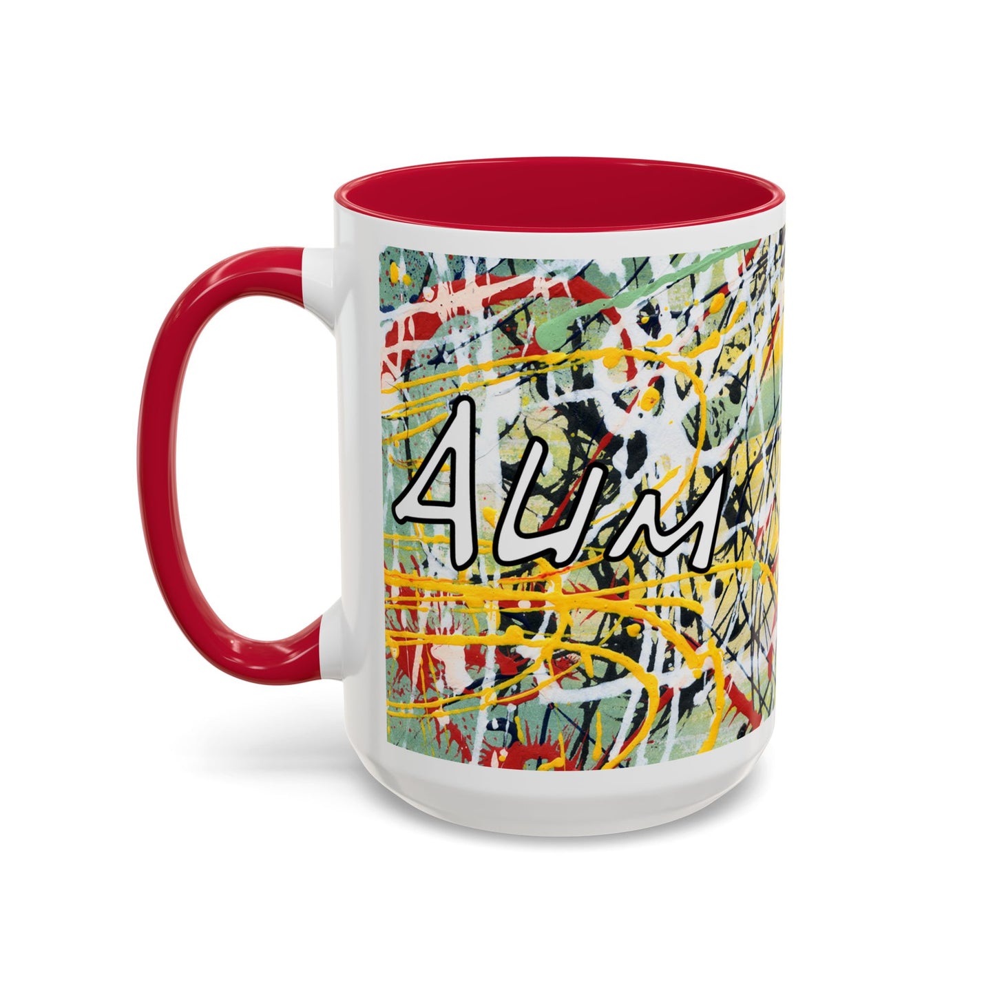 OM/AUM Zen, Abstract expressionist Colorful Mug by Artist Marie Frederique