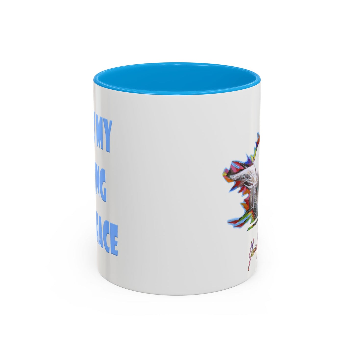 RBF - Wet Cat Art print Mug by Artist Marie Frederique