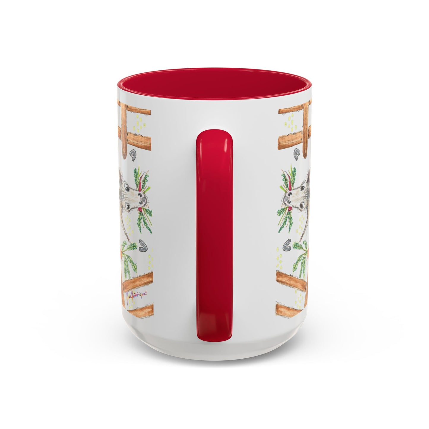 Rainbow Carrots and Donkeys - Colorful Mug by Artist Marie Frederique