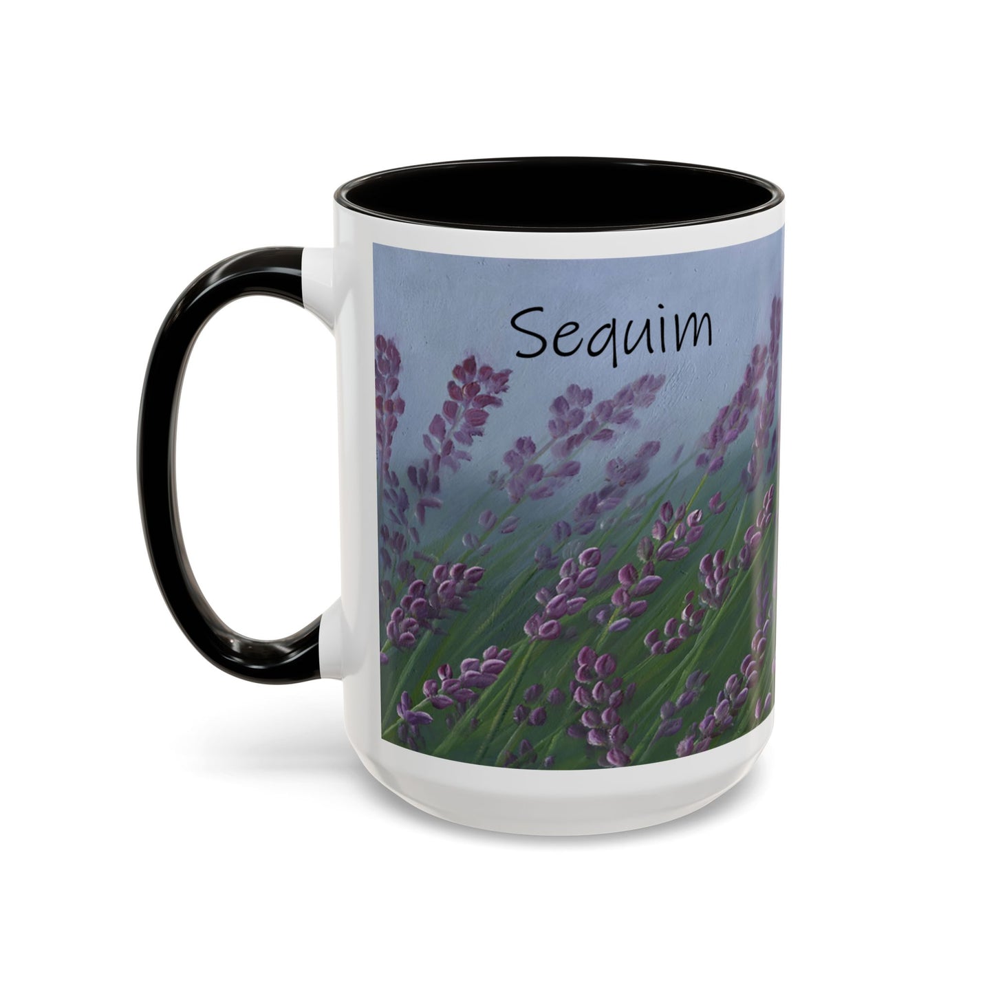 Lavender, Sequim - Colorful Mug by artist Marie Frederique