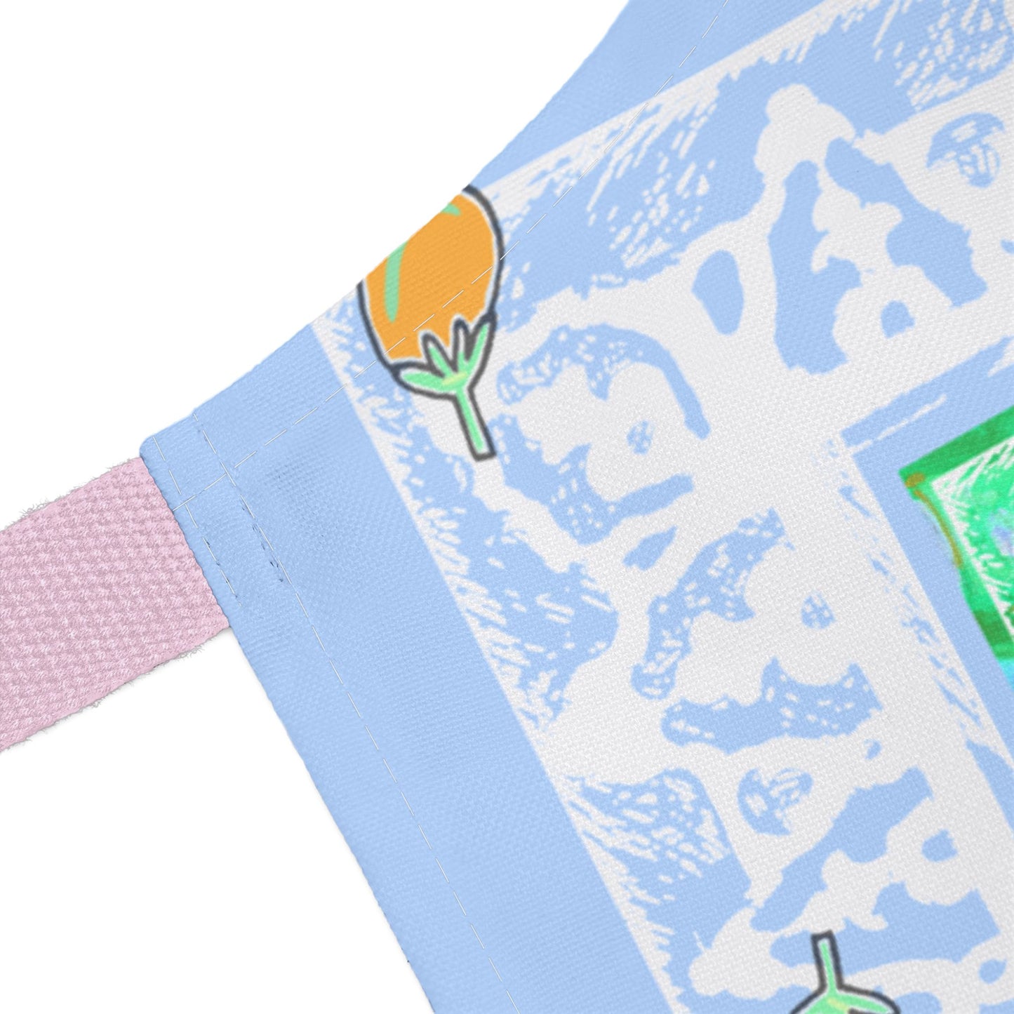 Tropical Palm dancer Pattern Apron — Colorful Retro Cook & BBQ Apron by artist Marie Frederique