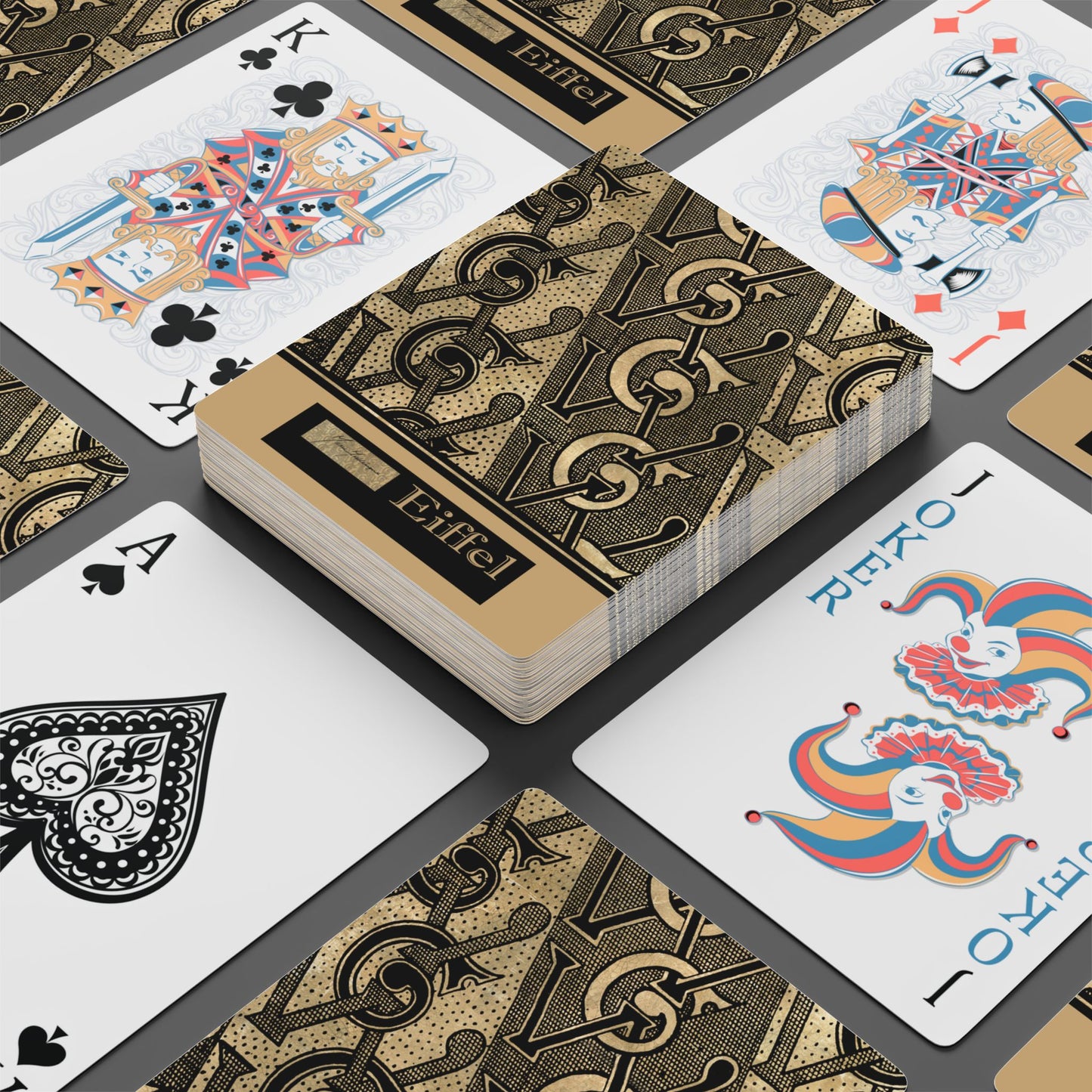 Elegant Luxury Bridge/Poker Playing Cards Set - Paris Eiffel Theme by artist Marie Frederique