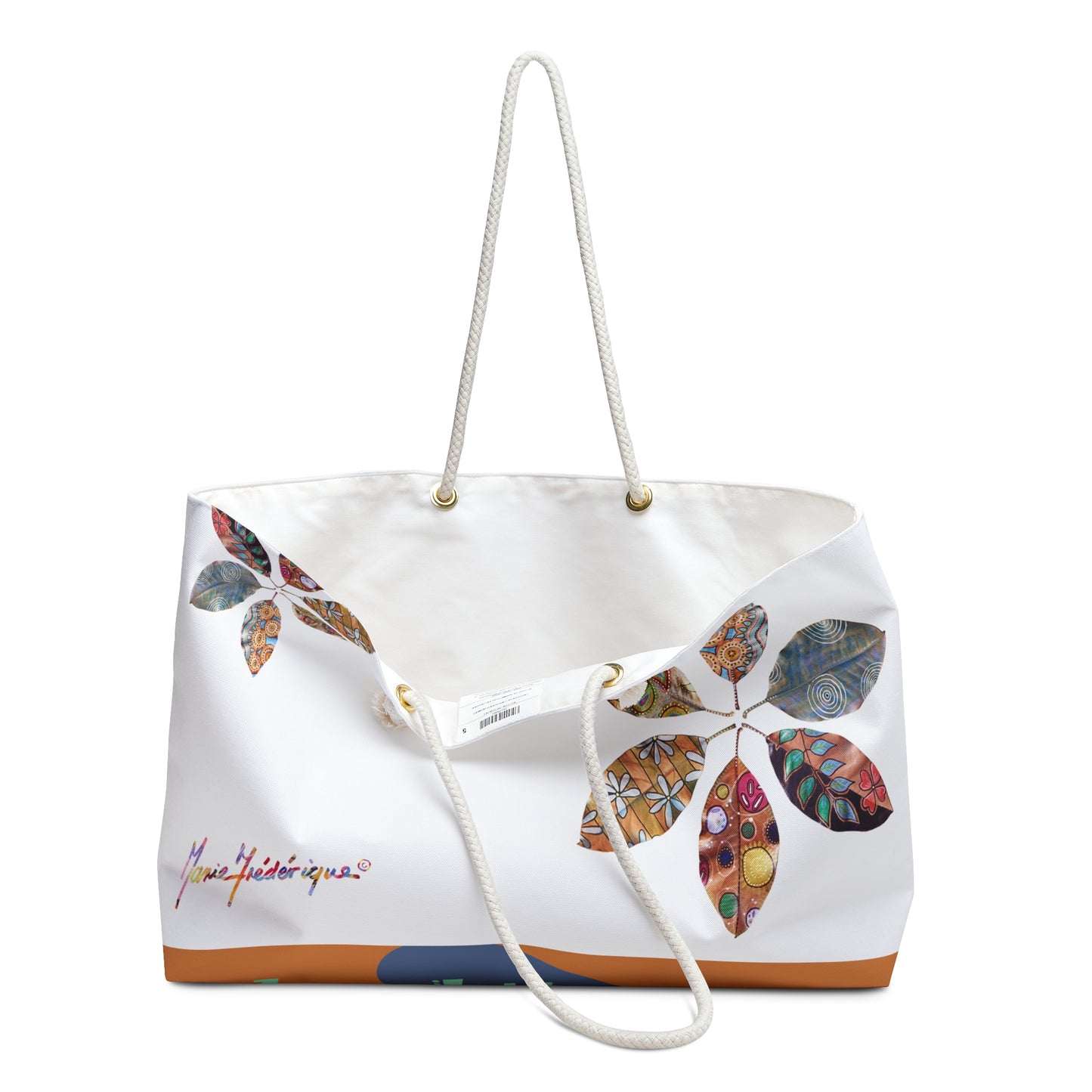 Leaves painted in a wheel, Weekender Bag by Artist Marie Frederique