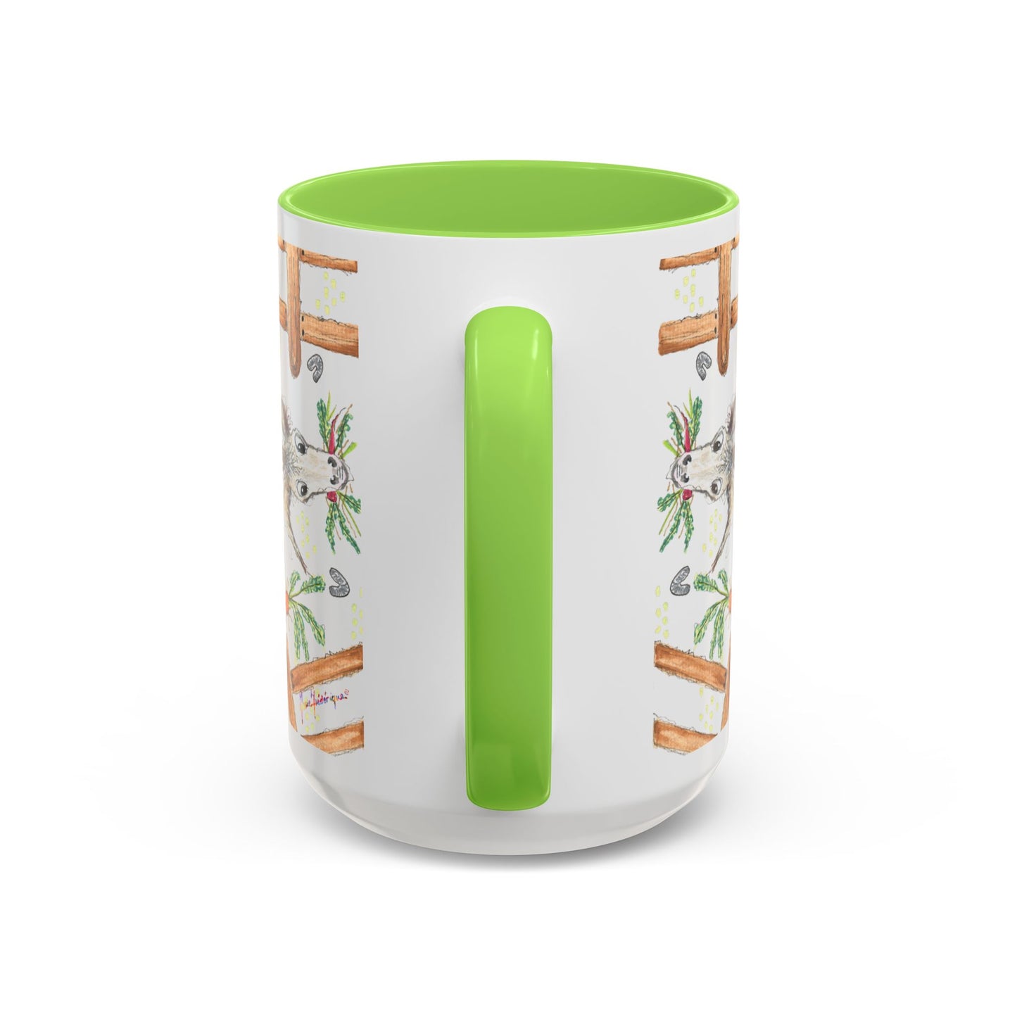 Rainbow Carrots and Donkeys - Colorful Mug by Artist Marie Frederique