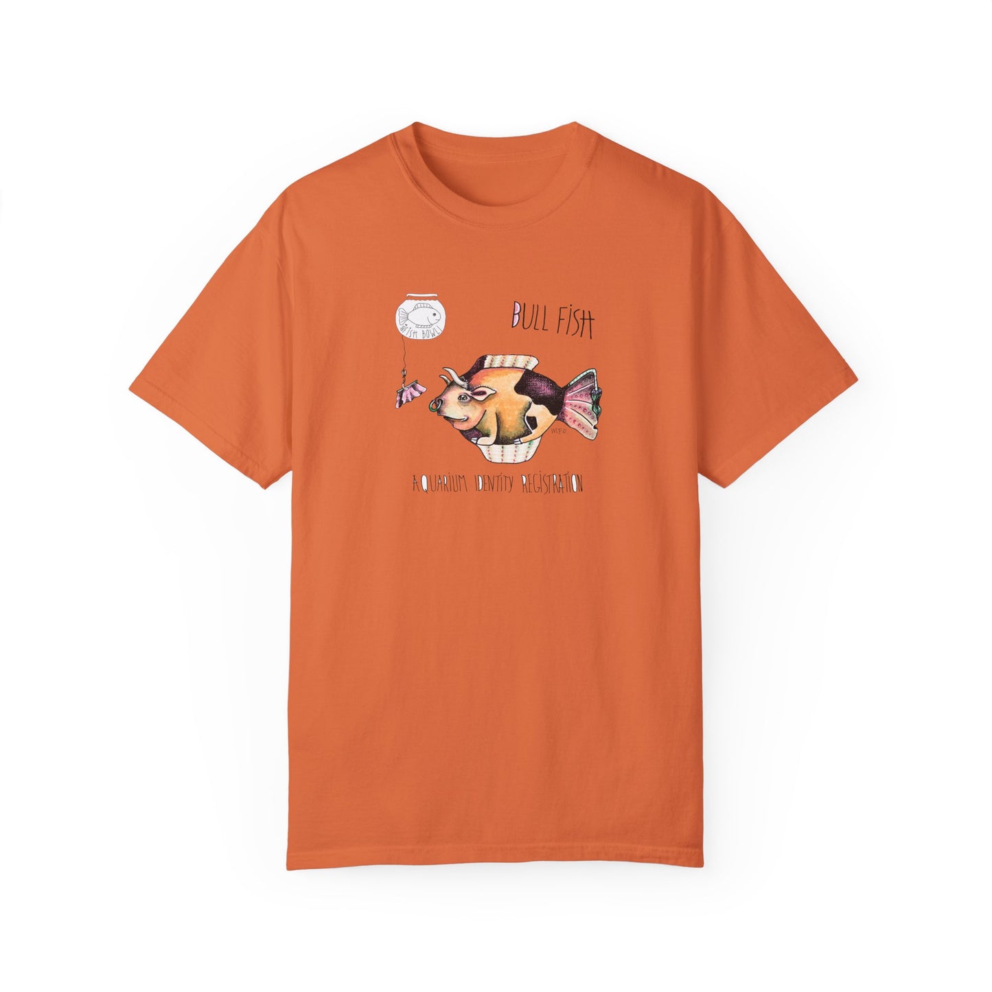 Bull Fish Unisex T-shirt - The Fishbowl Collection by artist Marie Frederique