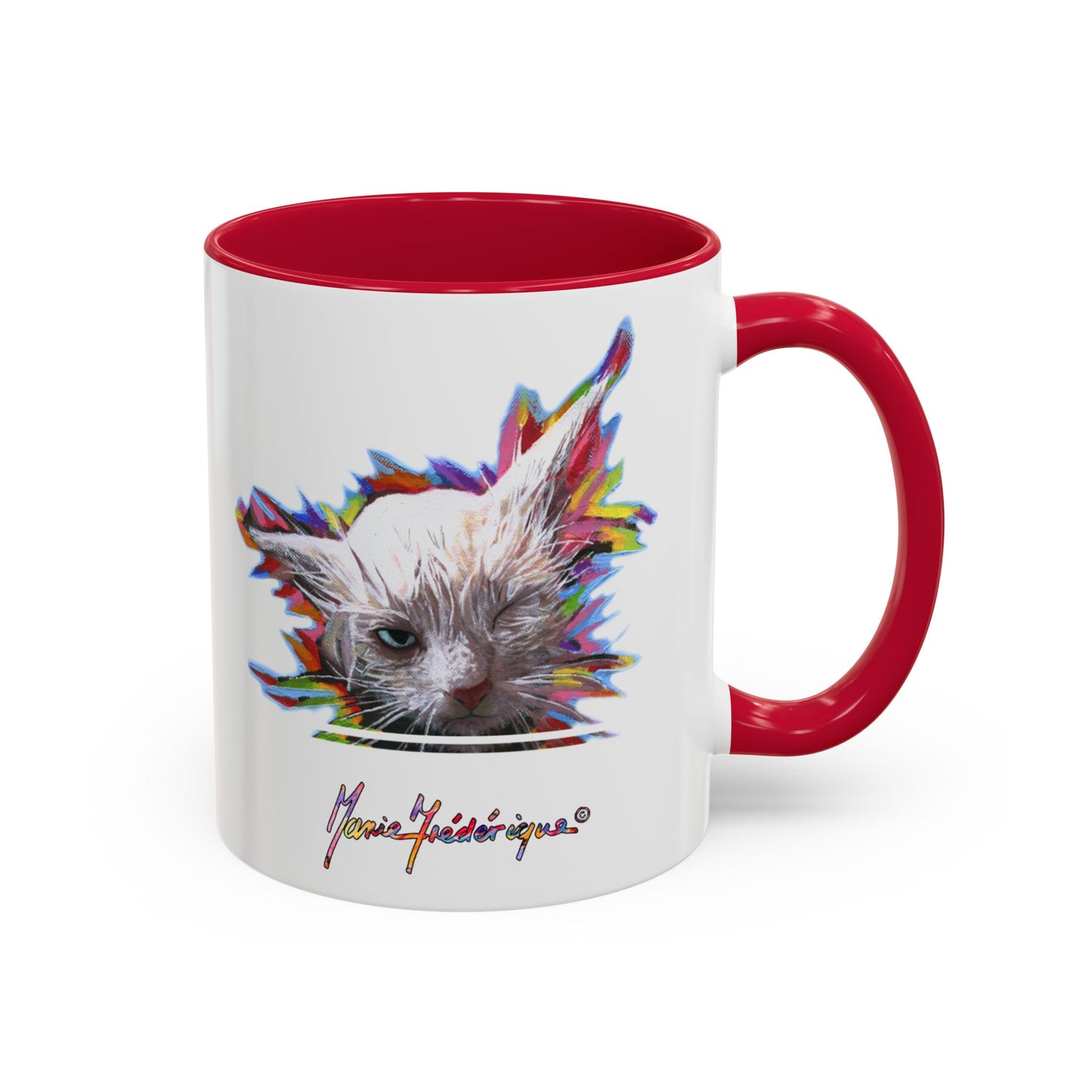RBF - Wet Cat Art print Mug by Artist Marie Frederique