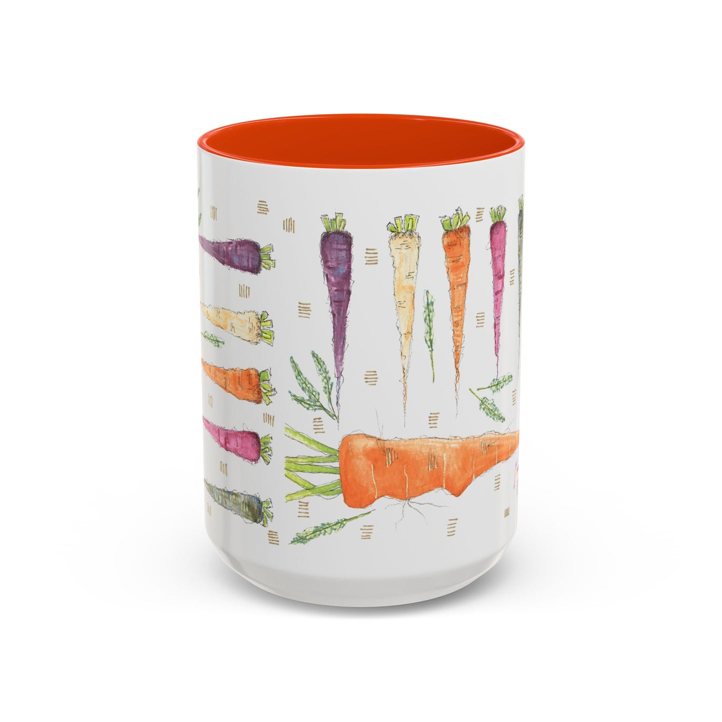 Rainbow Carrot - Colorful Mug by Artist Marie Frederique