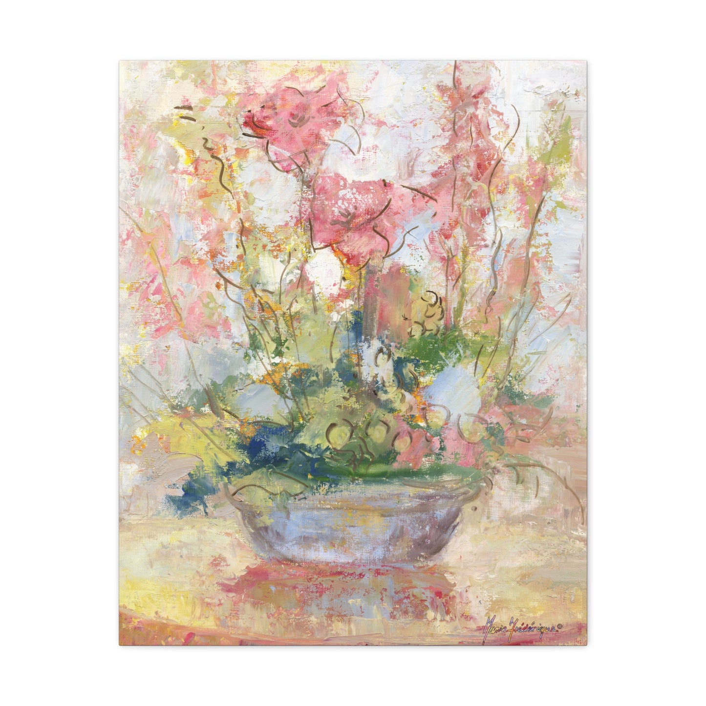 Floral Abstract Canvas Print, by artist Marie Frederique