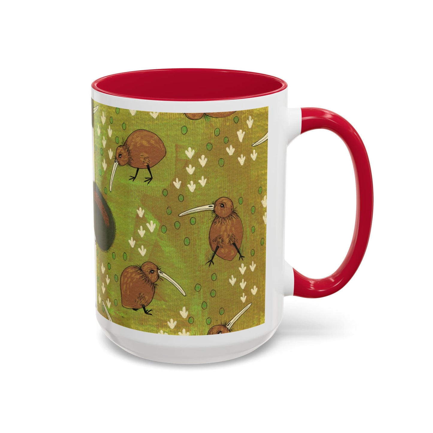 Kiwis and Kiwis Colorful Mug by Artist Marie Frederique