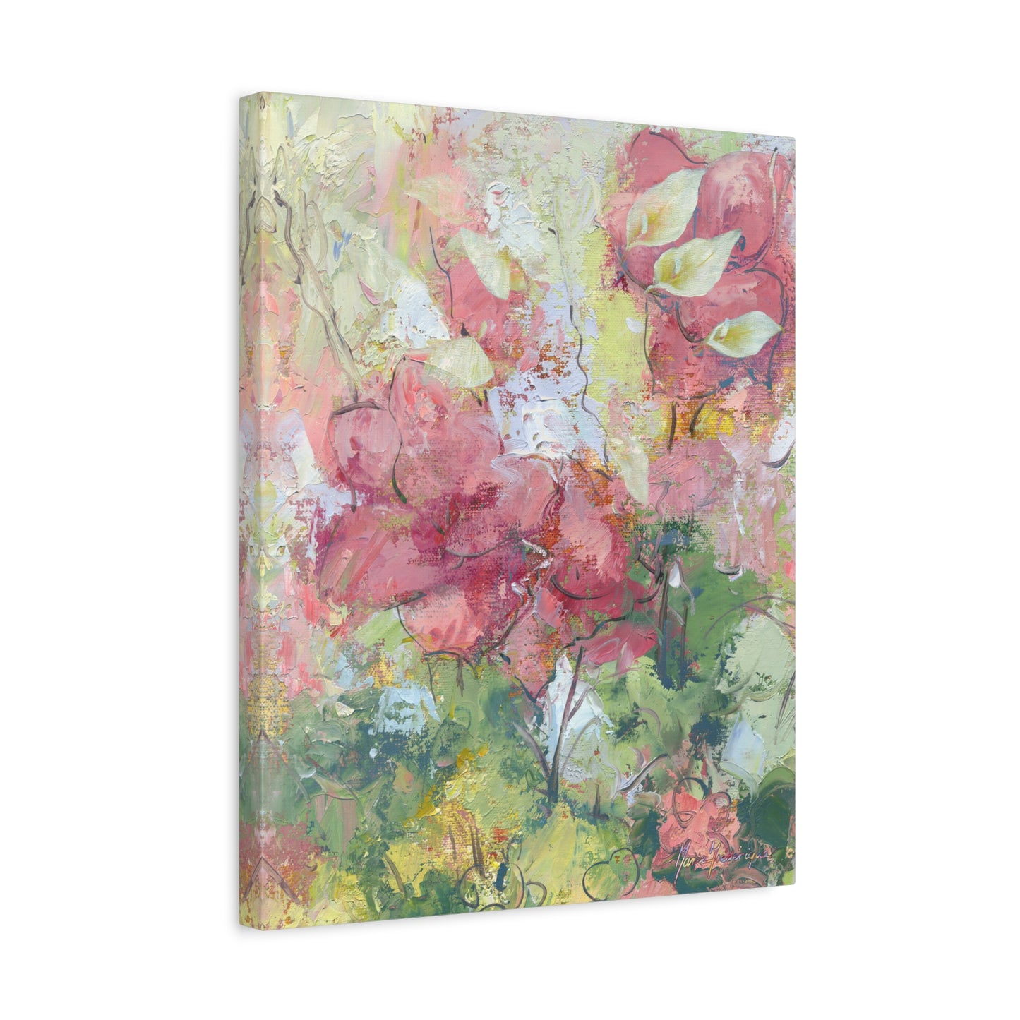 Abstract Floral Canvas Print by artist Marie Frederique