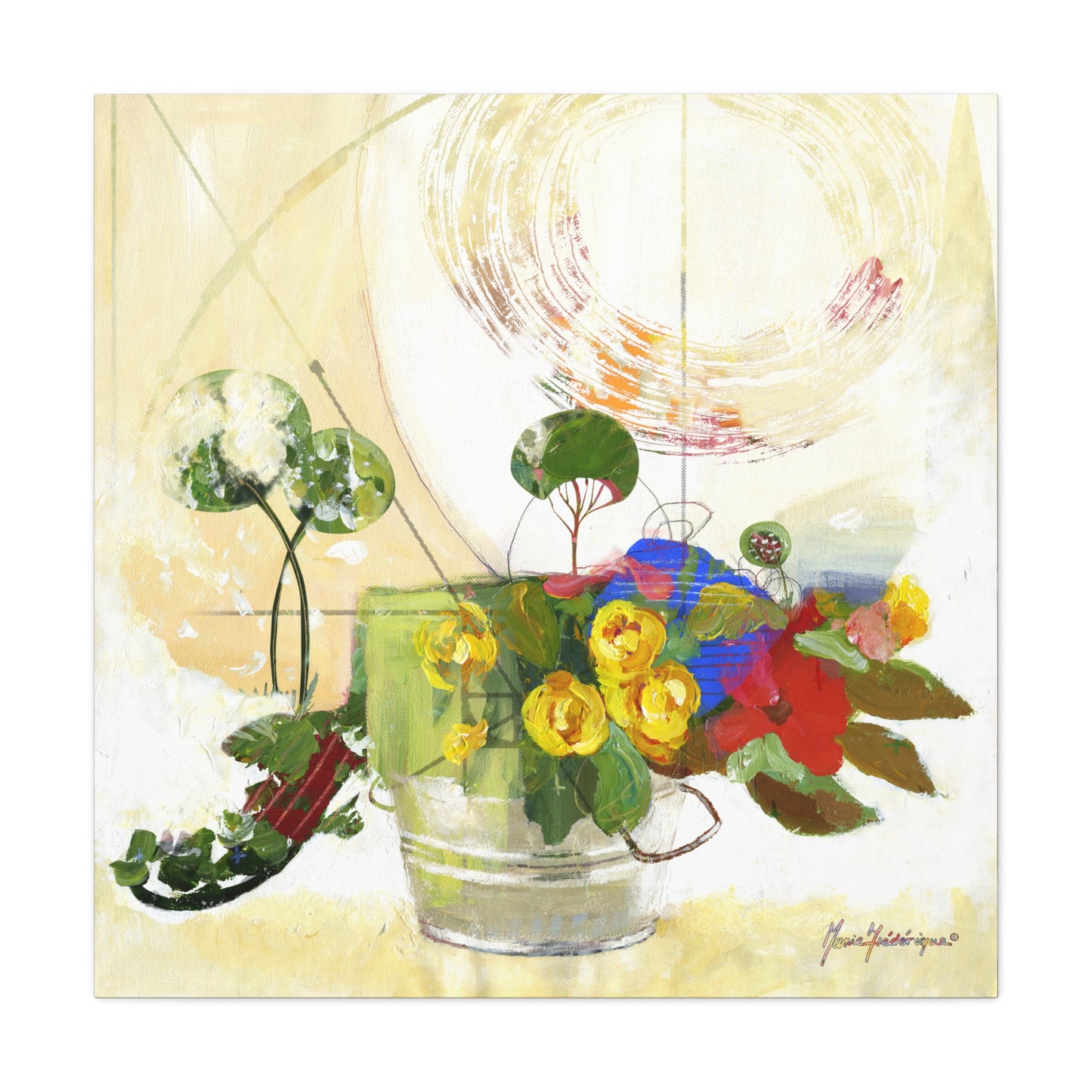 Abstract Floral Landscape Wall Art Print by artist Marie Frederique