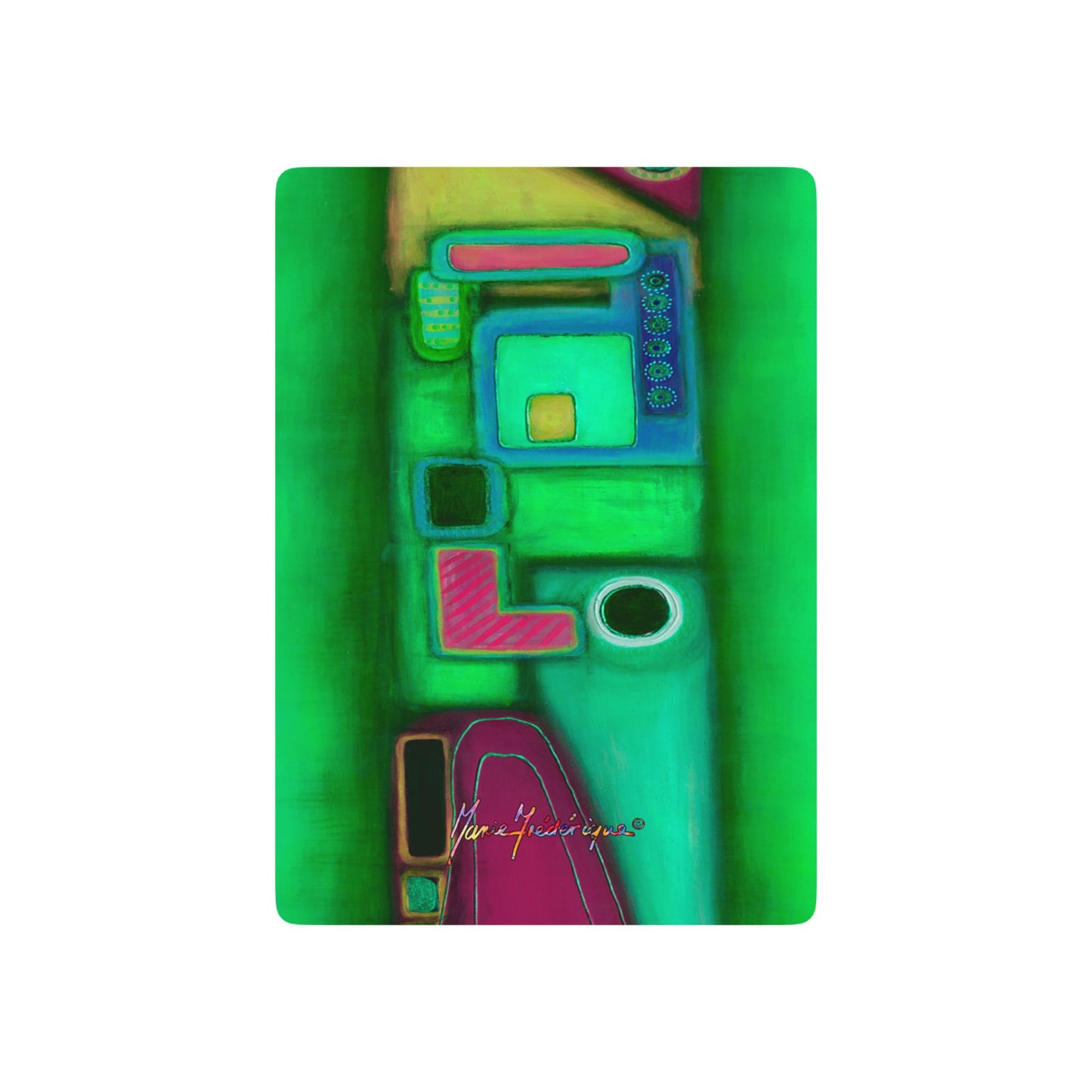 Abstract Train 3, Artistic Poker Playing Cards Set - Unique Designs for Game Night by artist Marie Frederique