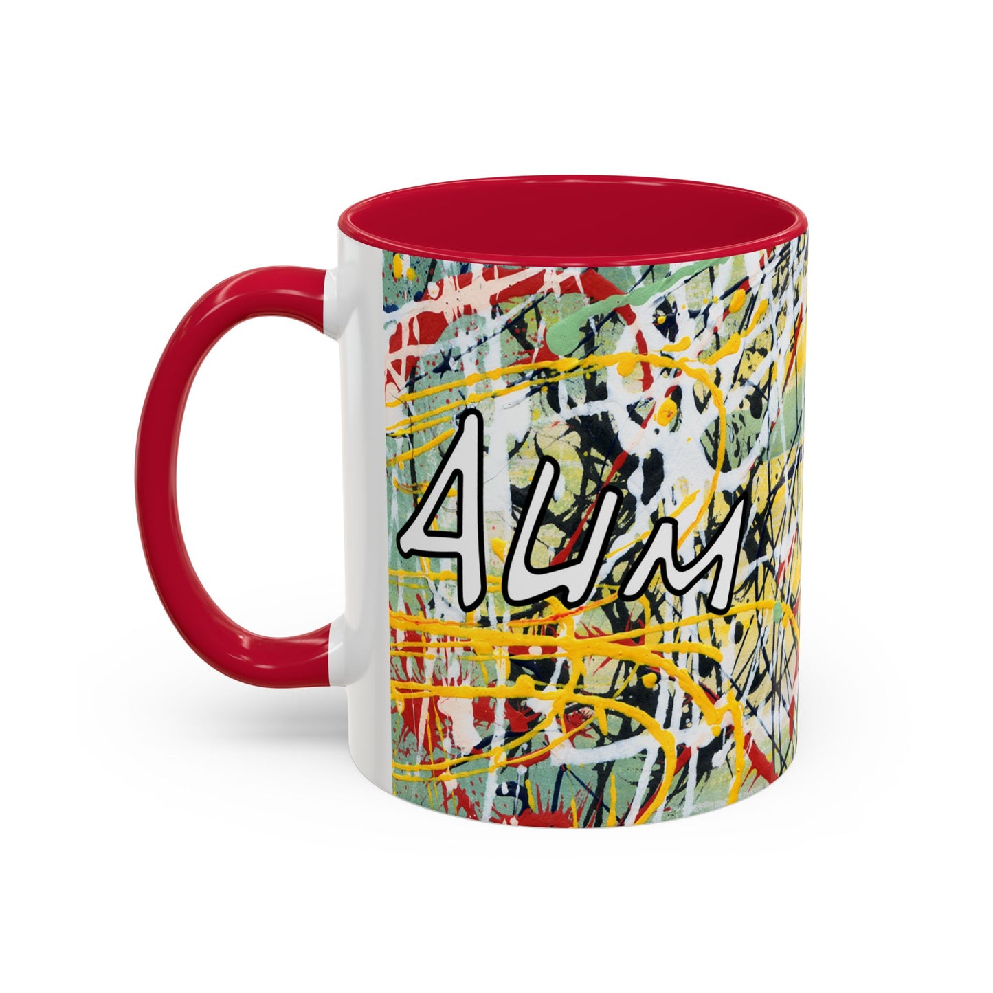 OM/AUM Zen, Abstract expressionist Colorful Mug by Artist Marie Frederique