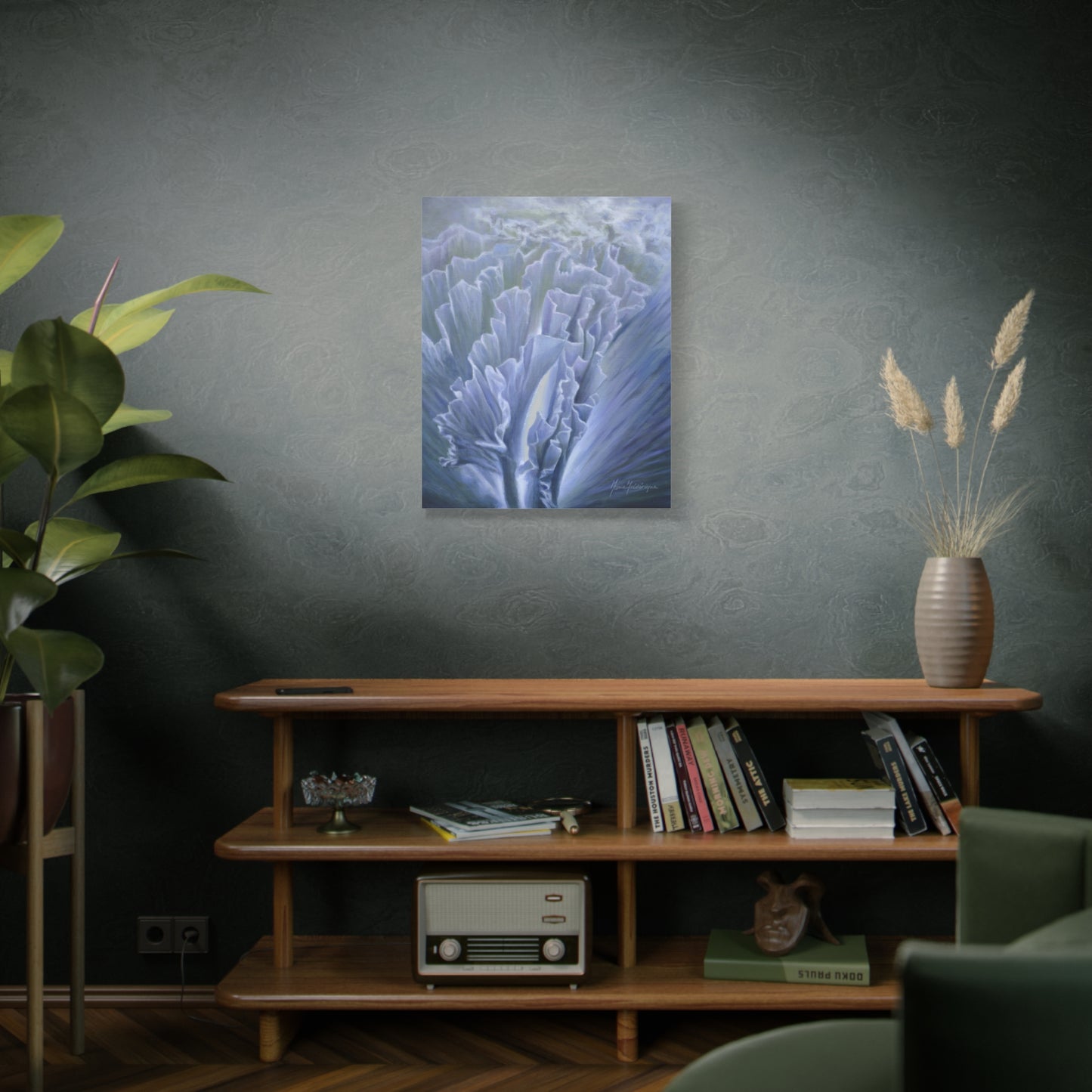 Moonlit ruffles, printed canvas by artist Marie Frederique