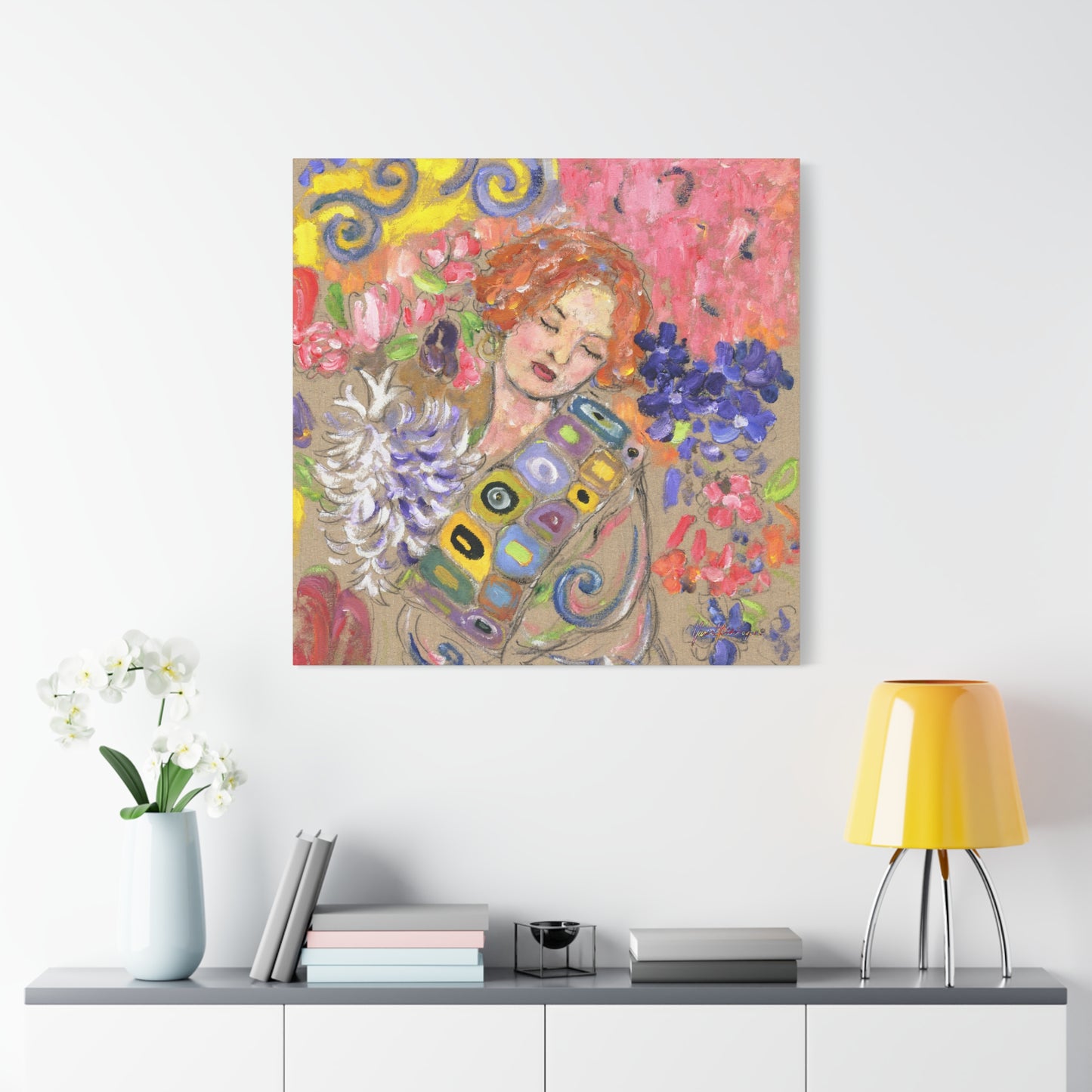 Rose 1 - Flower Girl Stretched Canvas Print by artist Marie Frederique