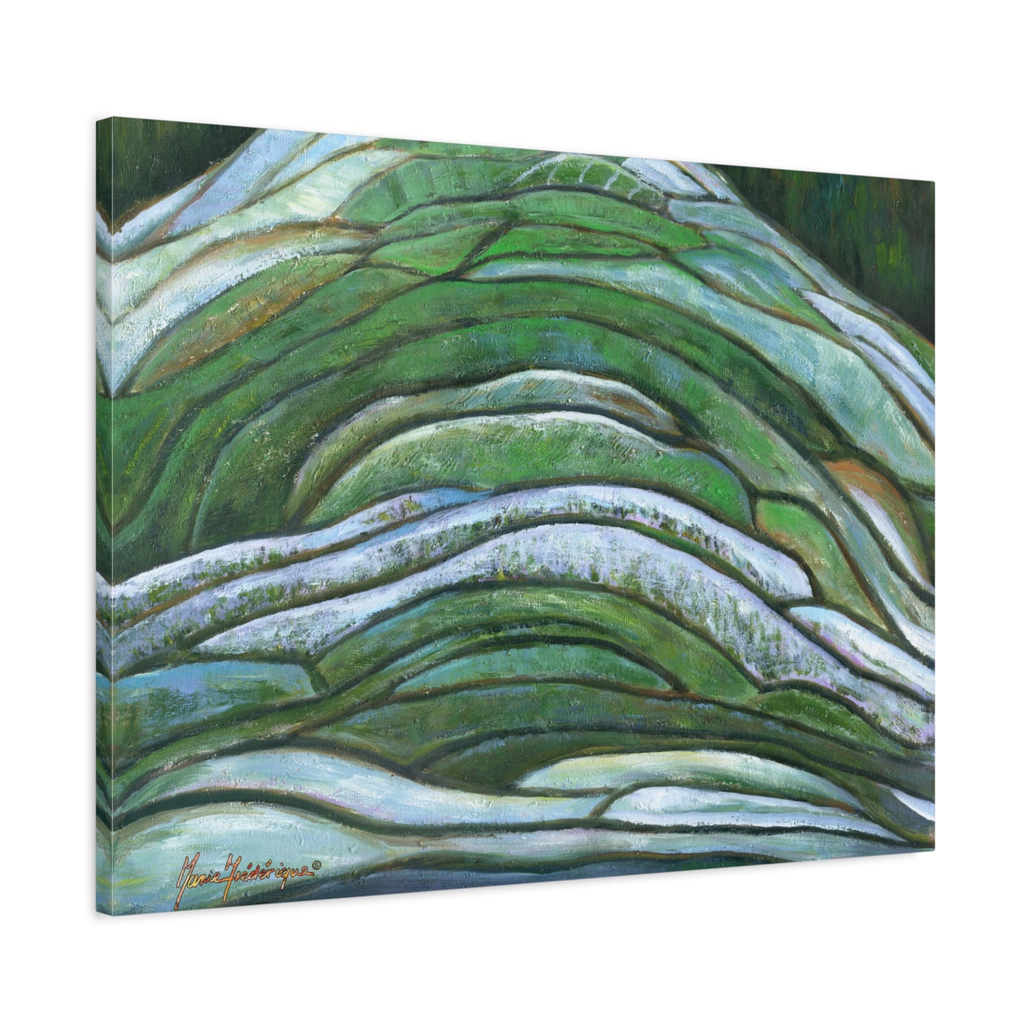 Aerial landscape, Terrace farming Wall Art by artist Marie Frederique