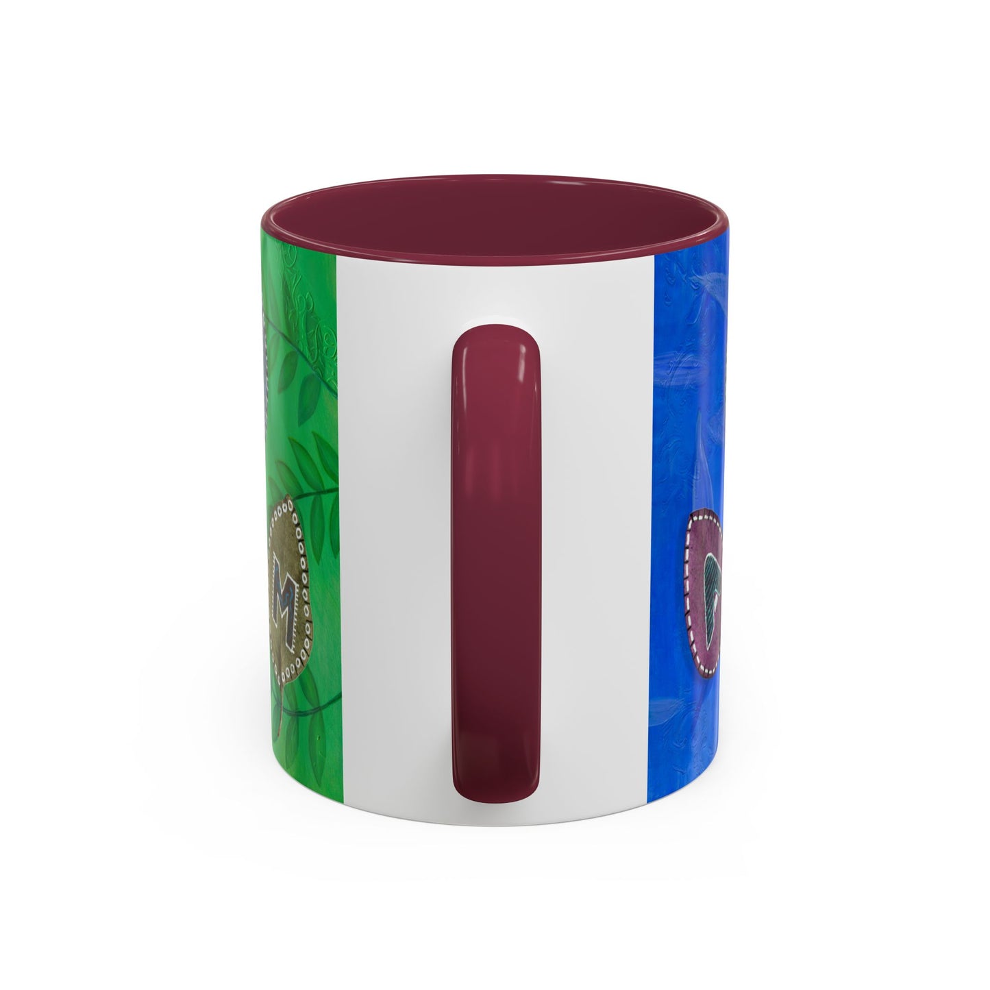 I AM - with painted Alphabet Leaves Mug by Artist Marie Frederique