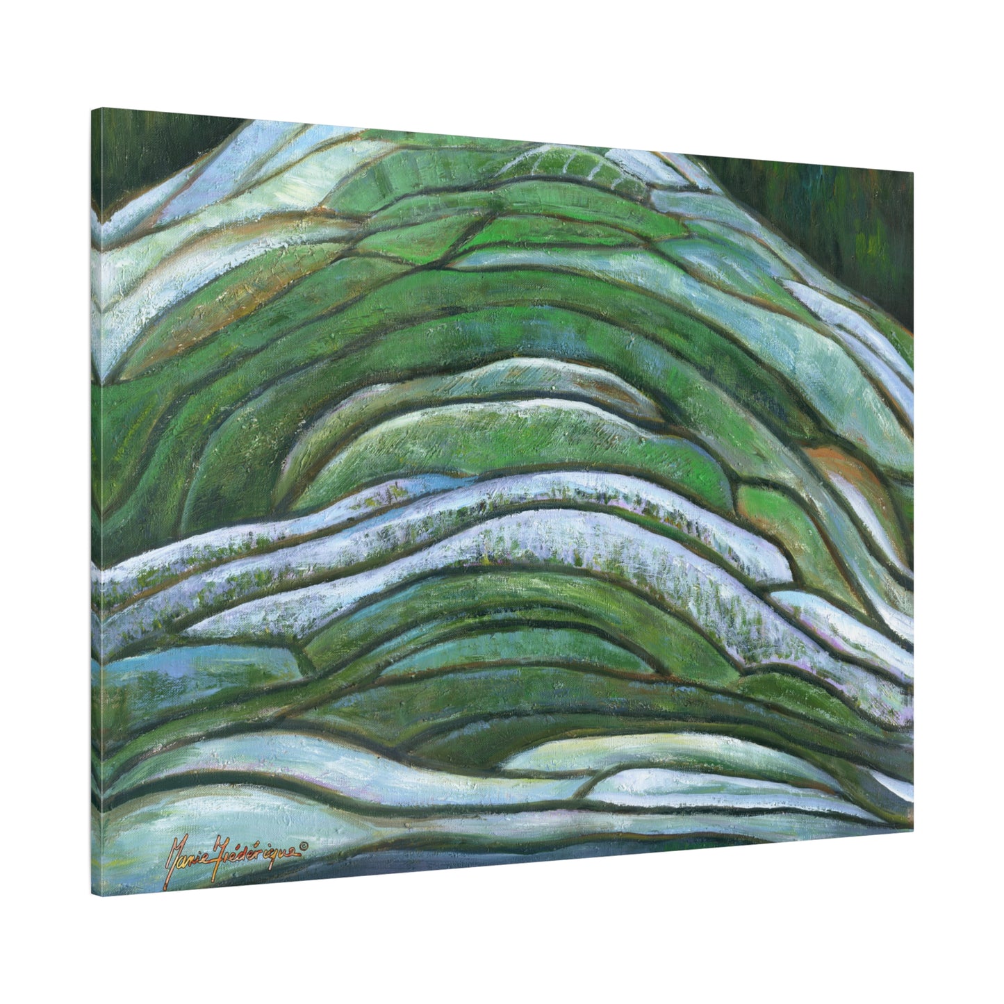Aerial landscape, Terrace farming Wall Art by artist Marie Frederique