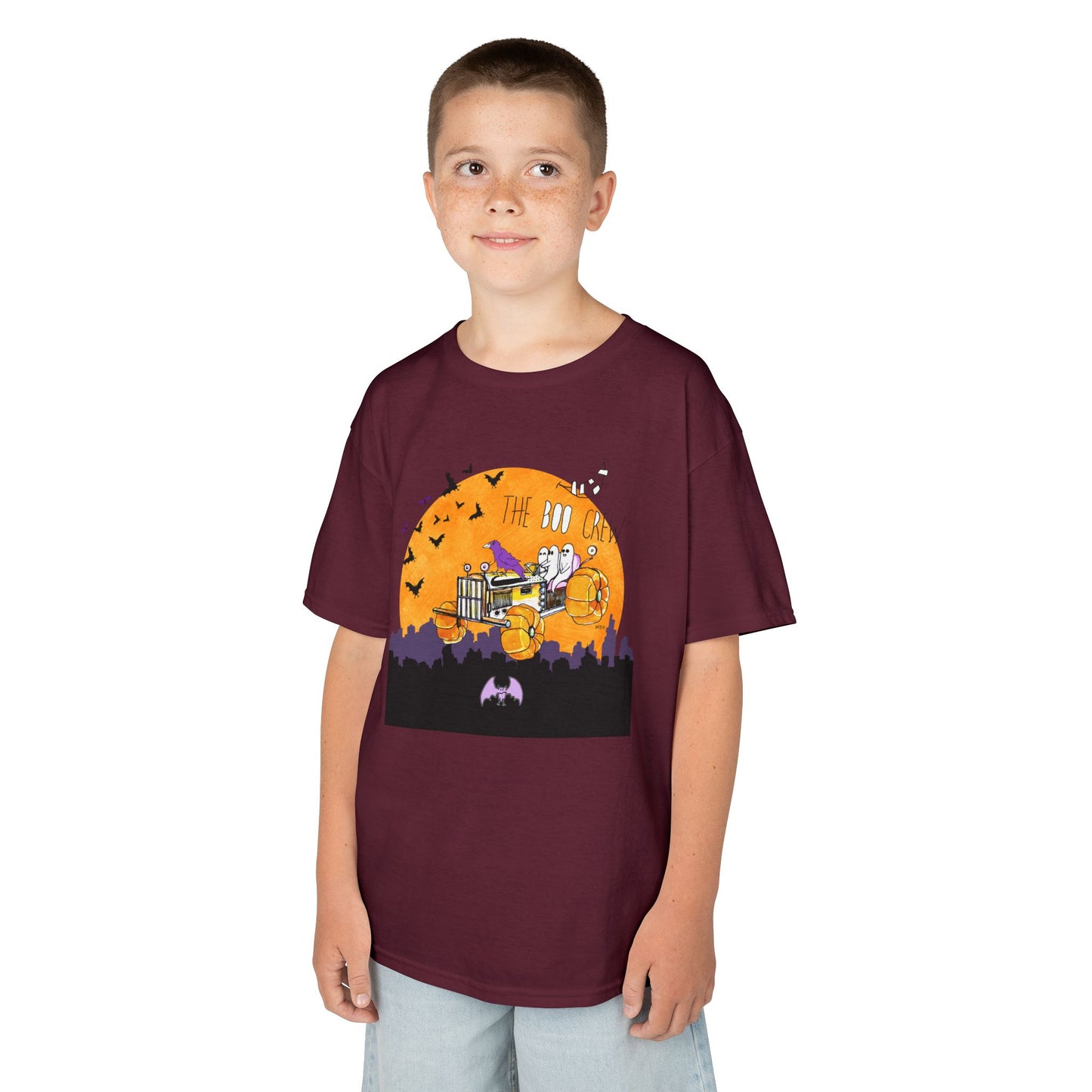 Halloween THE BOO CREW - Kids Heavy Cotton™ Tee by artist Marie Frederique