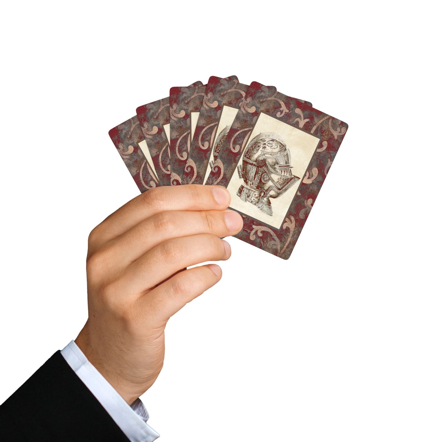 Antique Knights armor & Heraldry enthusiasts Bridge/Poker Playing Cards by artist Marie Frederique