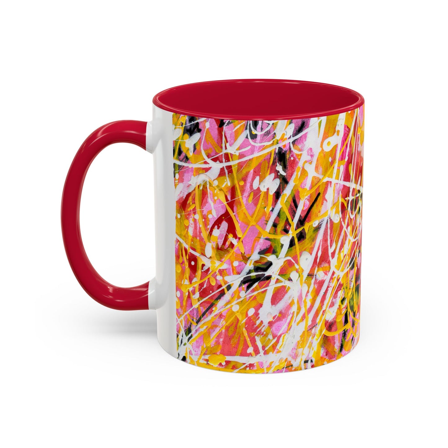 Is it me? Am I the Drama? - Abstract Expressionist Colorful Mug by Artist Marie Frederique