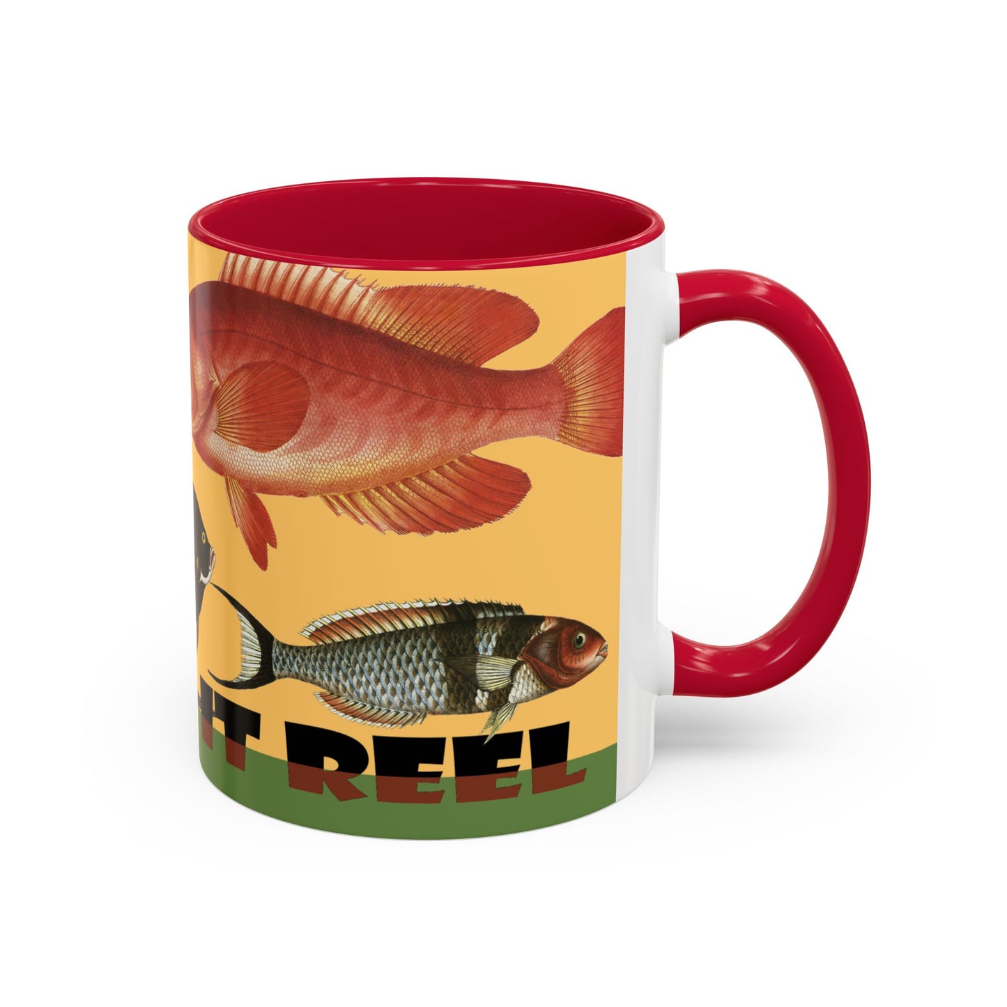 Keeping it Reel, Fish-Themed Mug by artist Marie Frederique