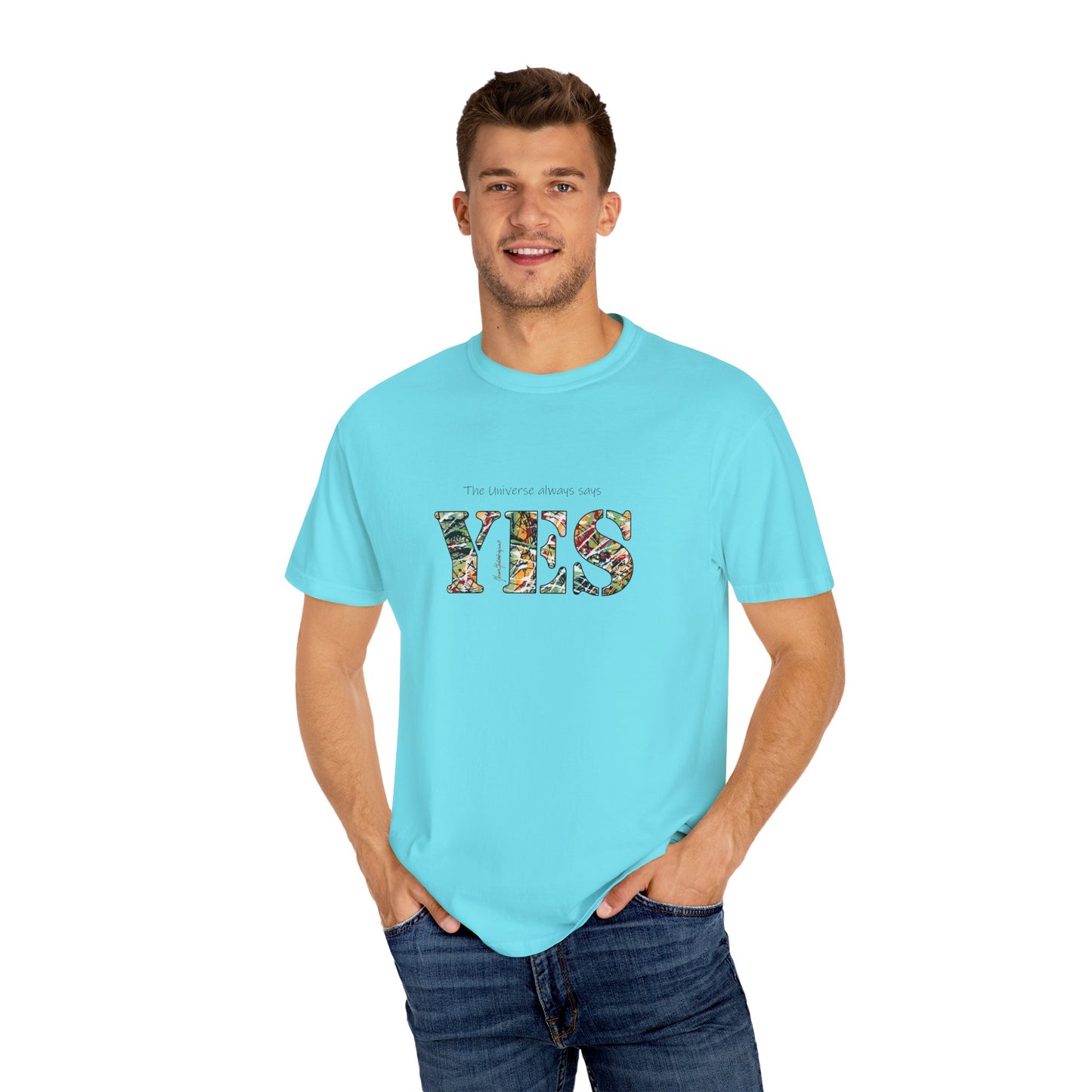 Abstract Expressionist YES Unisex T-shirt by artist Marie Frederique