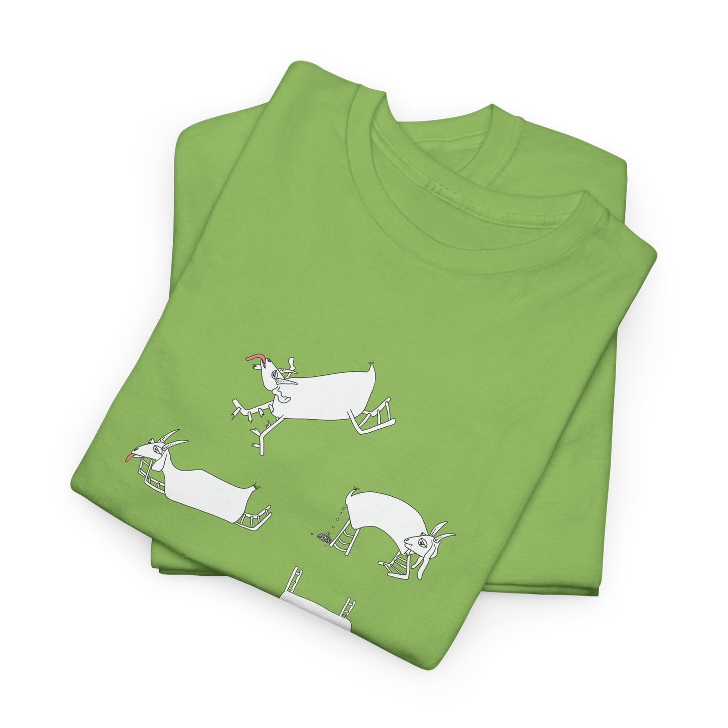Funny Goat Tee - "Yes, I Really Do Need All These Goats!" by artist Marie Frederique