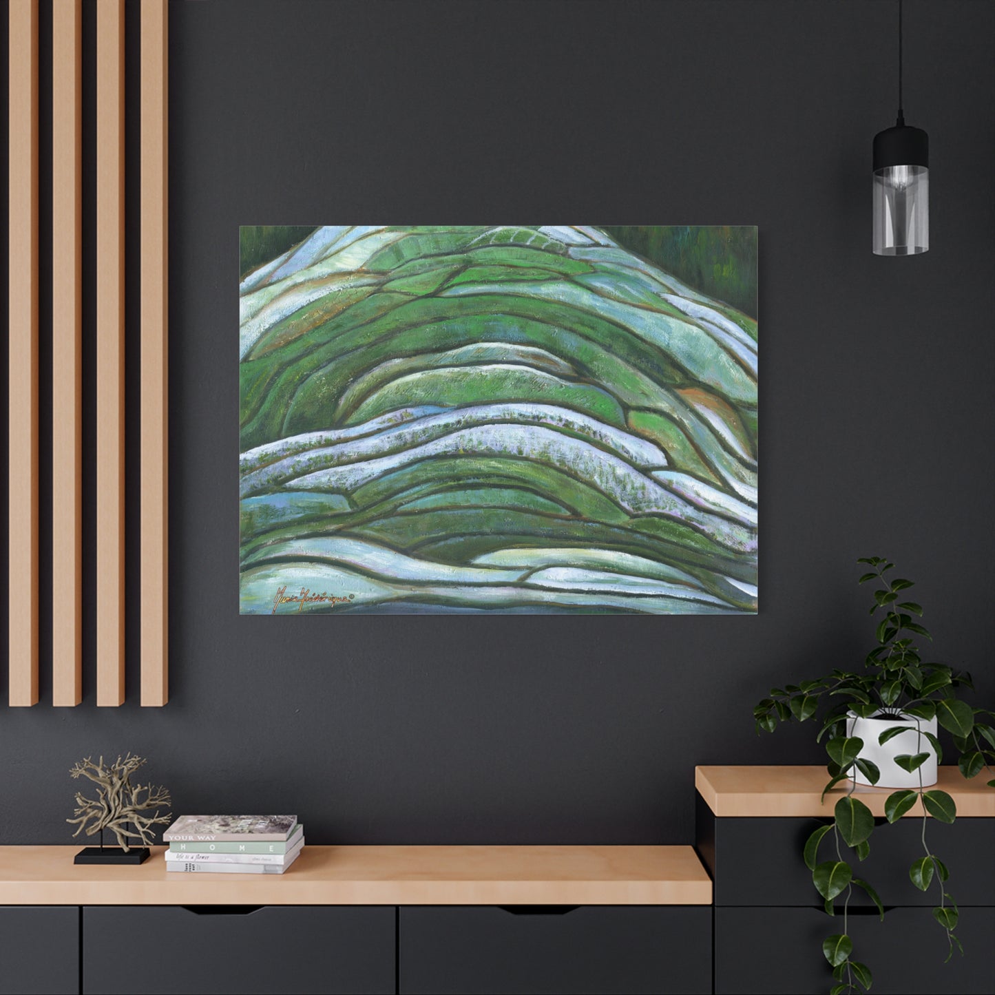 Aerial landscape, Terrace farming Wall Art by artist Marie Frederique