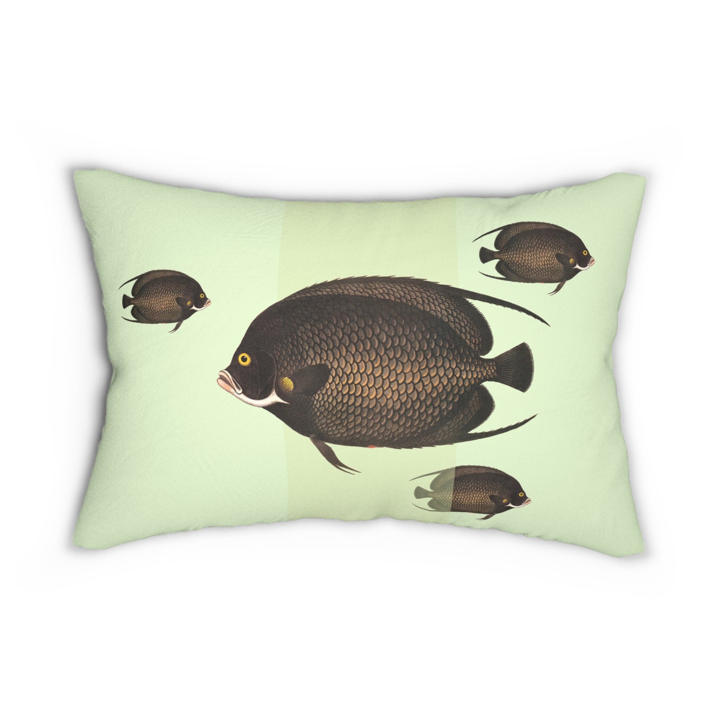 Nautical Fish Lumbar Pillow, by artist Marie Frederique