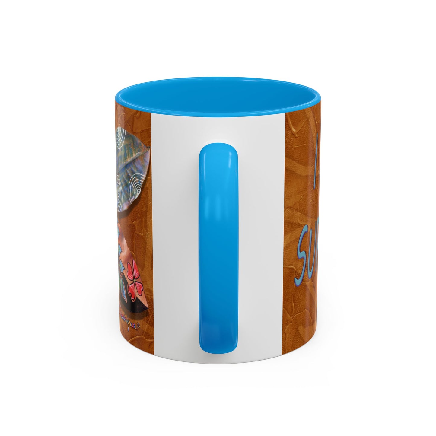 I AM Surfing, Colorful Mug by Artist Marie Frederique