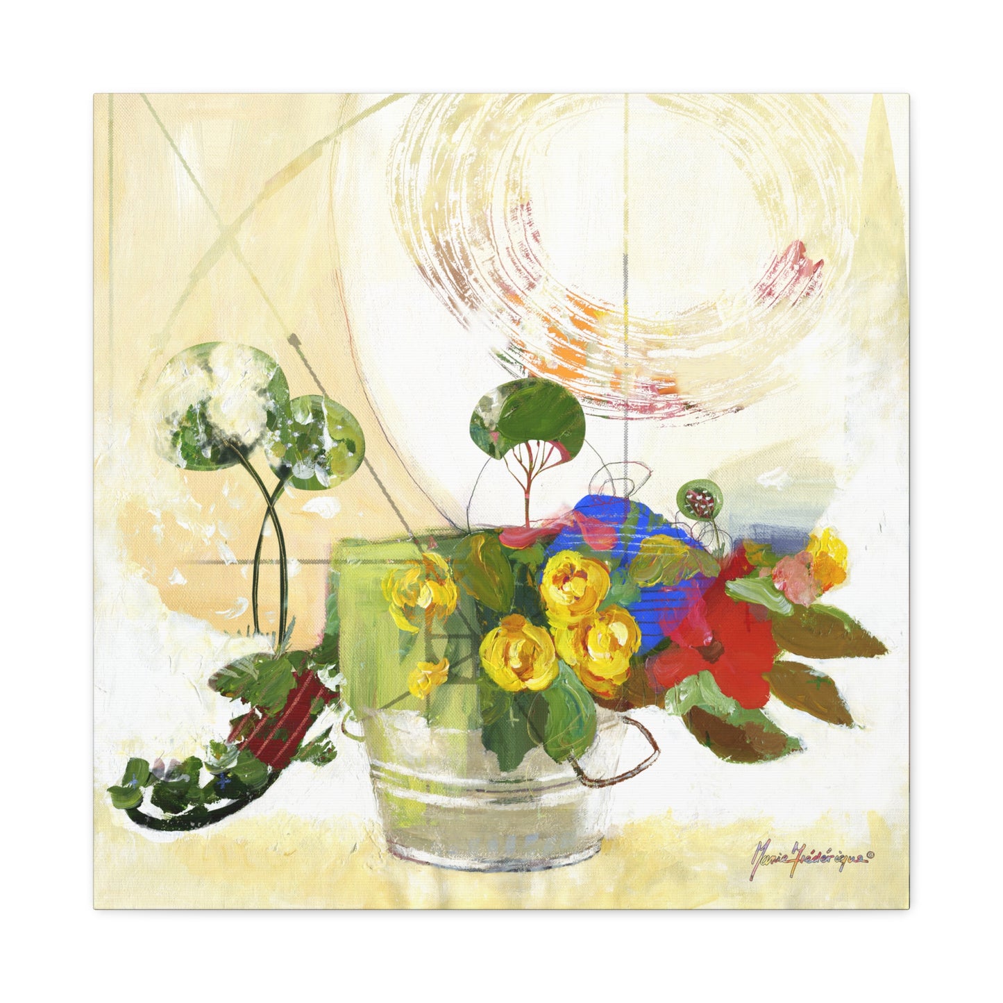 Abstract Floral Landscape Wall Art Print by artist Marie Frederique