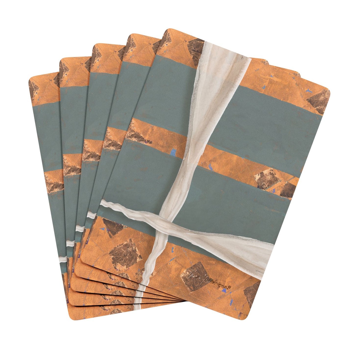 Go with the flow 2, Elegant Poker Playing Cards Set - Perfect for Game Nights & Gatherings by artist Marie Frederique