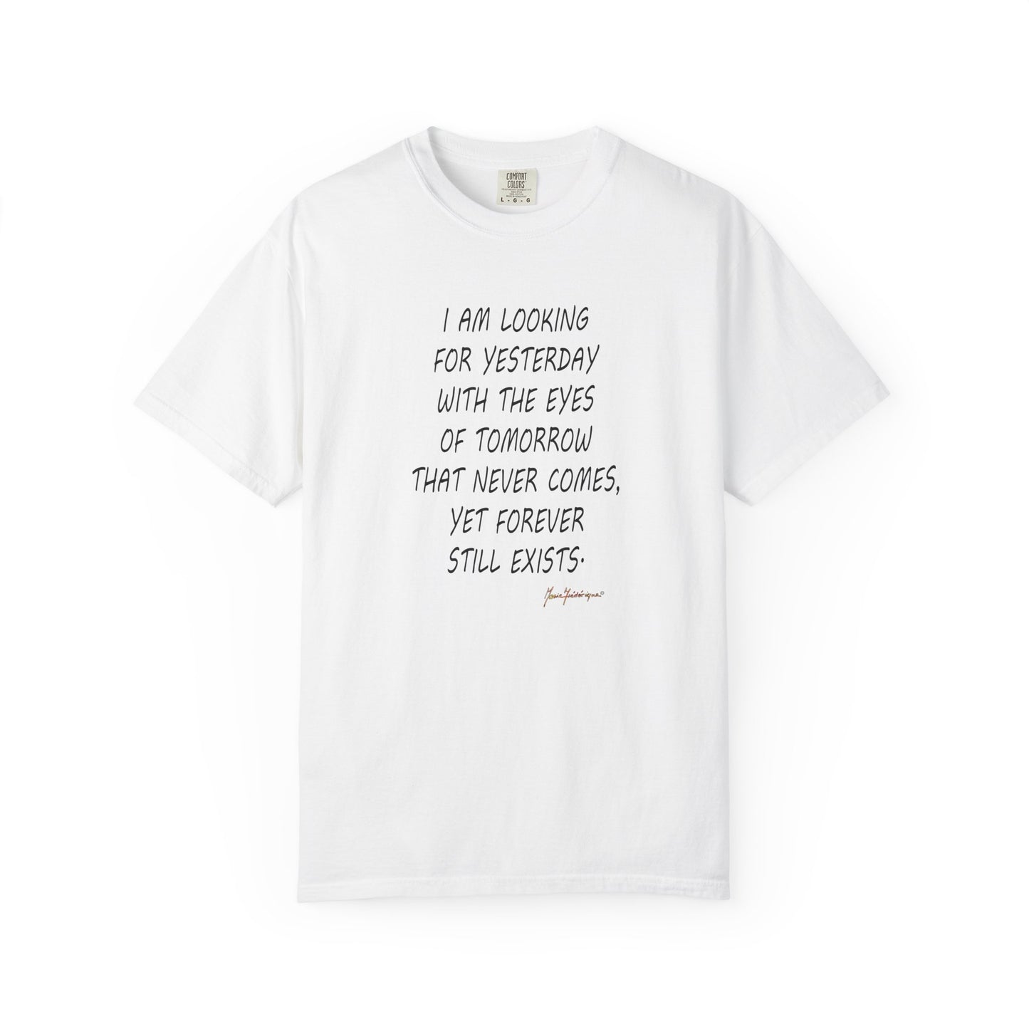 Time travel 'Looking for Yesterday' T-Shirt by artist Marie Frederique