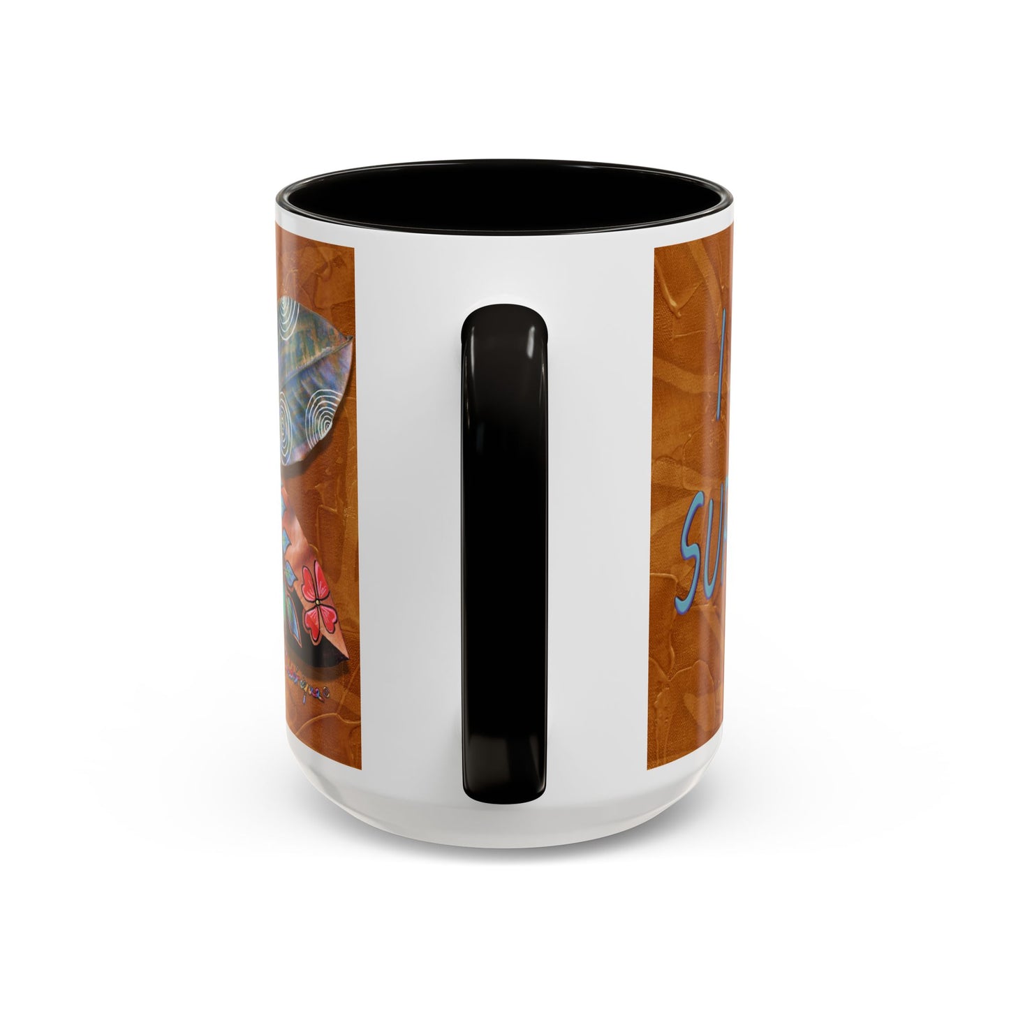 I AM Surfing, Colorful Mug by Artist Marie Frederique
