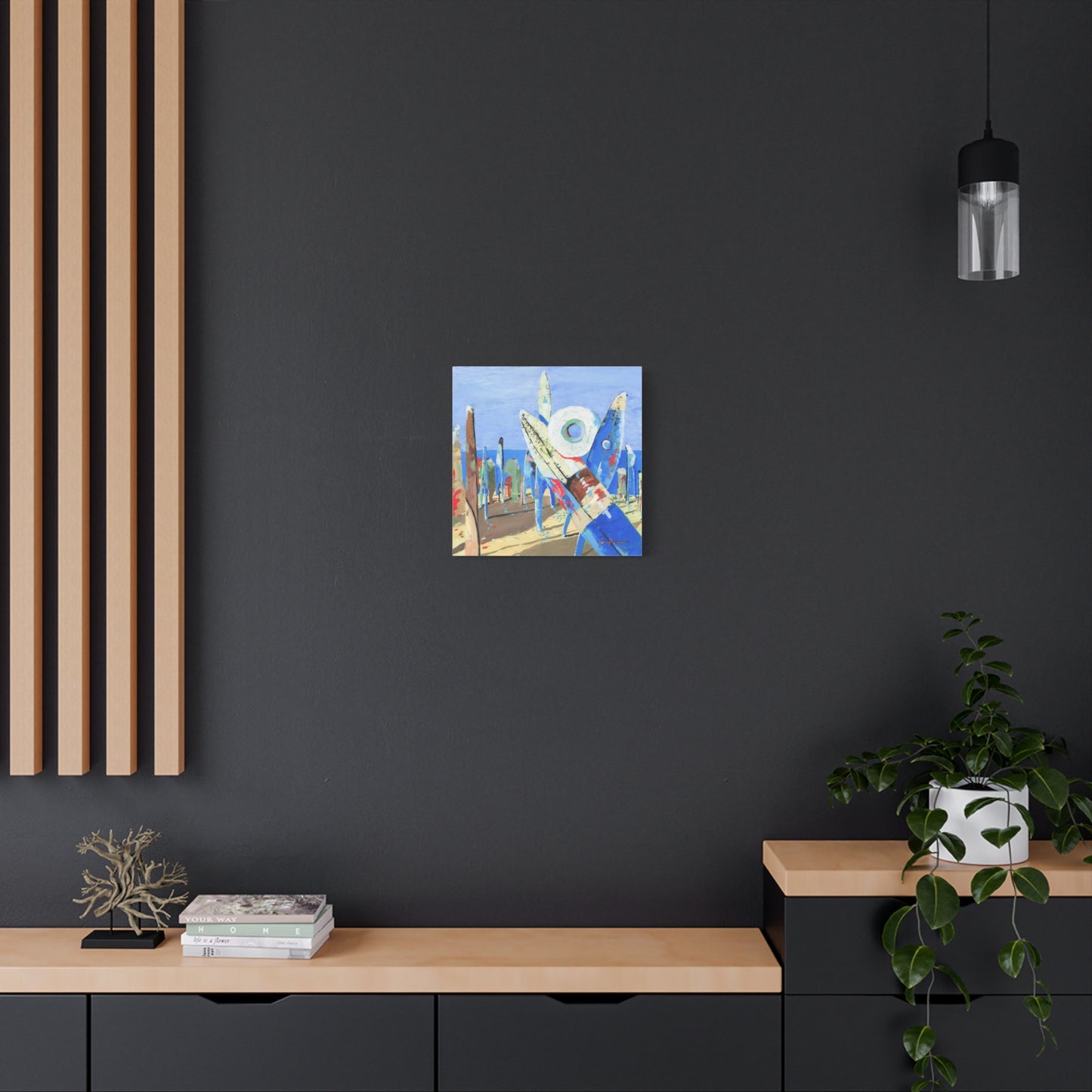 Beach Party 1, Abstract Canvas Wall Art, by artist Marie Frederique