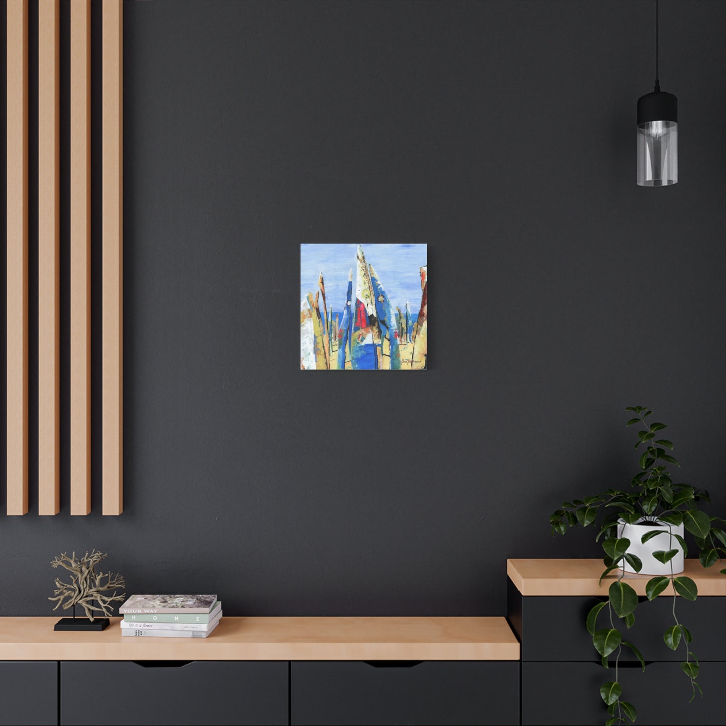 Beach Party 2, Abstract Canvas Wall Art by artist Marie Frederique