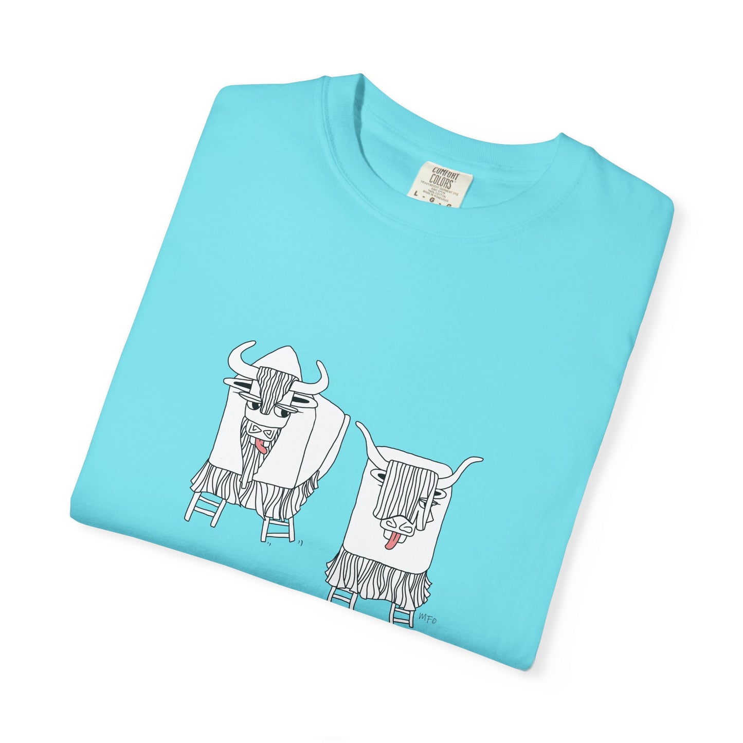 Whimsical Yak Art T-shirt by artist Marie Frederique Fun Graphic Tee, Unique Gift Idea, Animal Lover Shirt, Casual Wear, Farmhouse Style