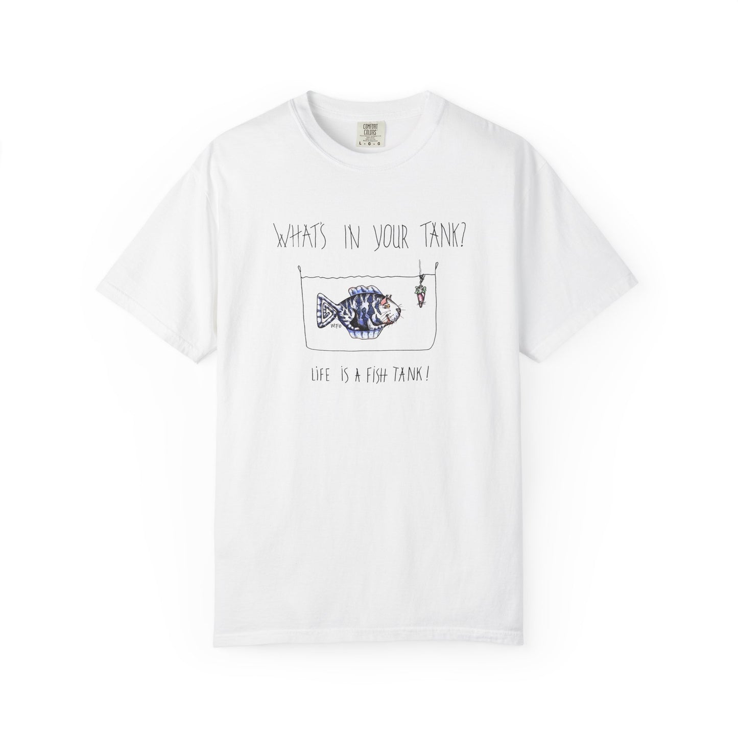 Fish Tank Collection, Cat Fish Aquarium T-Shirt by artist Marie Frederique