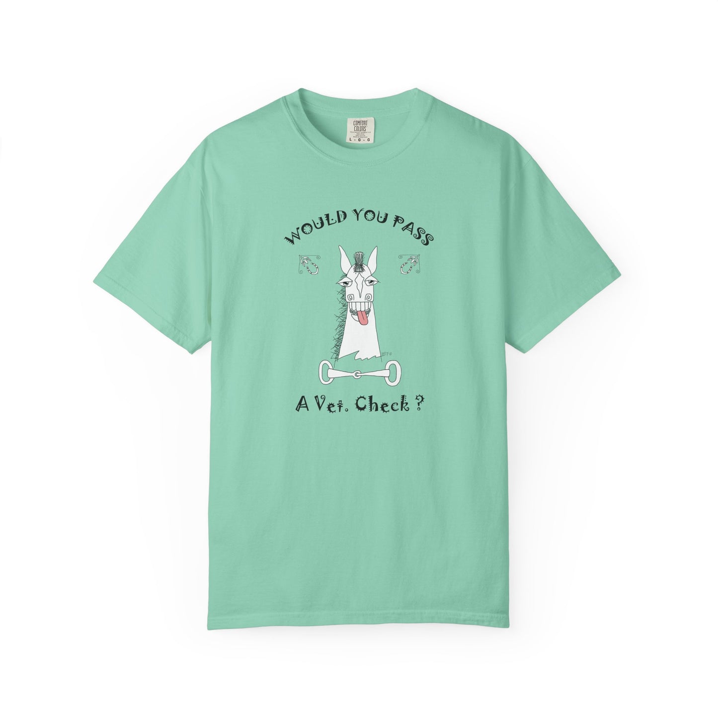 Funny Horse Vet Check T-Shirt by artist Marie Frederique
