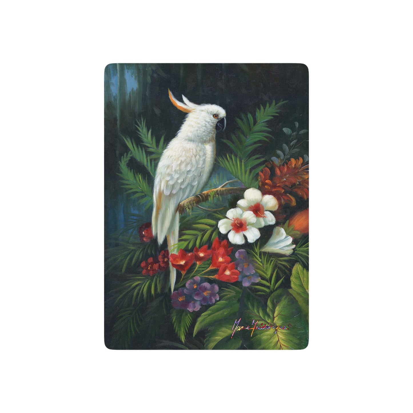 Elegant Cockateel Bridge/Poker Playing Cards Set - Perfect for Game Nights and Gatherings by artist Marie Frederique
