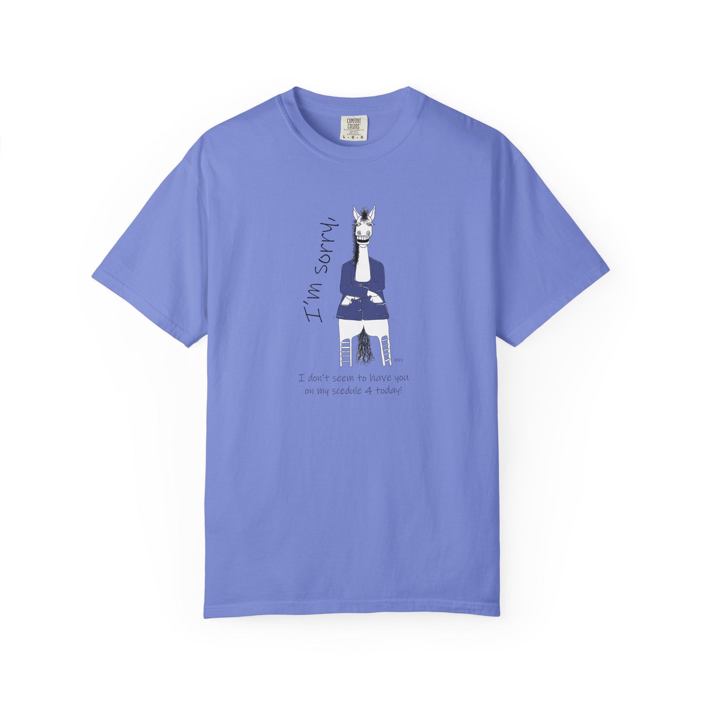 Equestrian Whimsical Horse, Not working today! T-Shirt by artist Marie Frederique