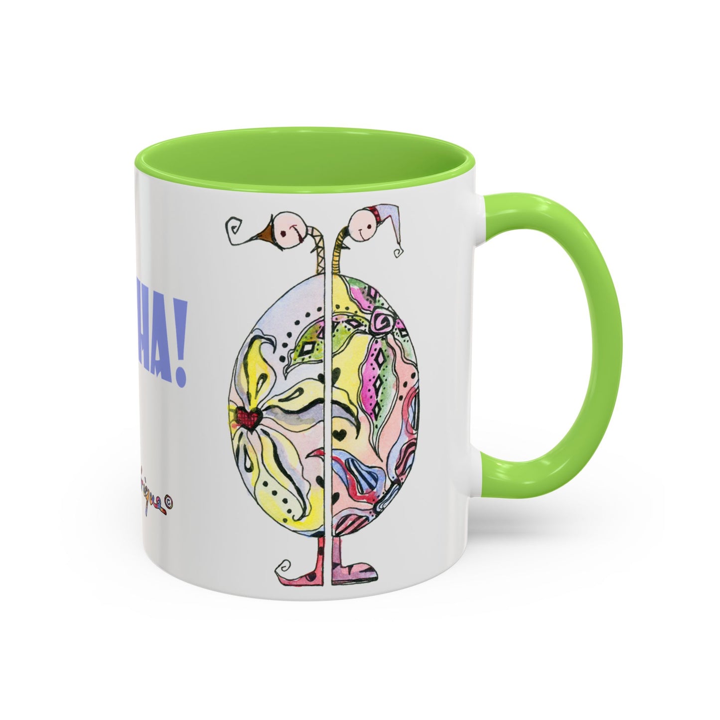 Gotcha back, Whimsical Mug by Artist Marie Frederique