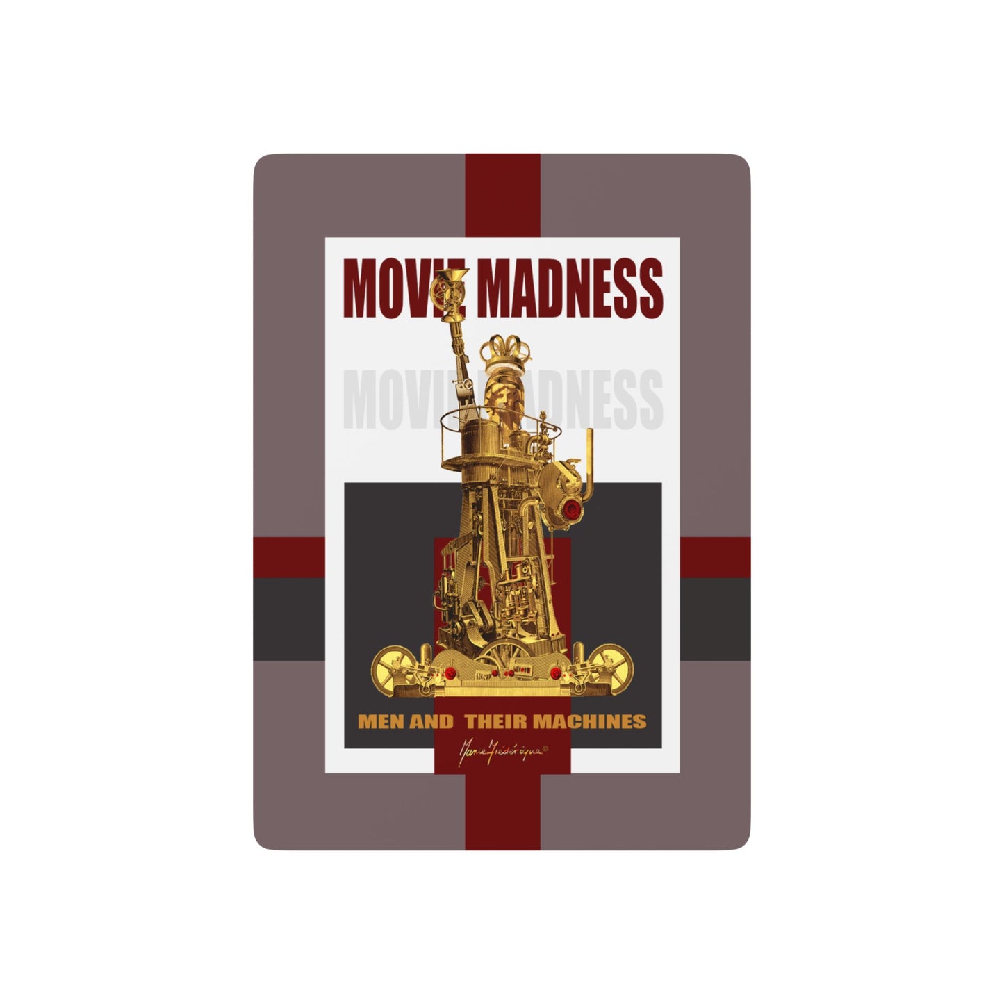 Playing Cards - Movie Madness, Statue of Liberty Machine Design by artist Marie Frederique