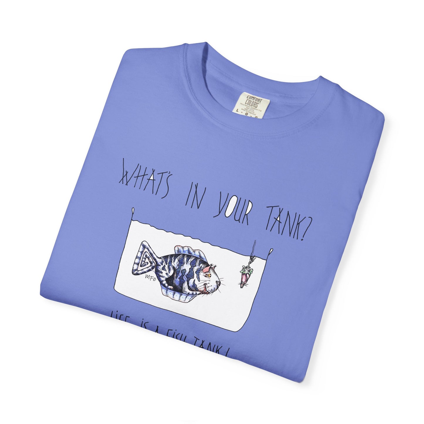 Fish Tank Collection, Cat Fish Aquarium T-Shirt by artist Marie Frederique