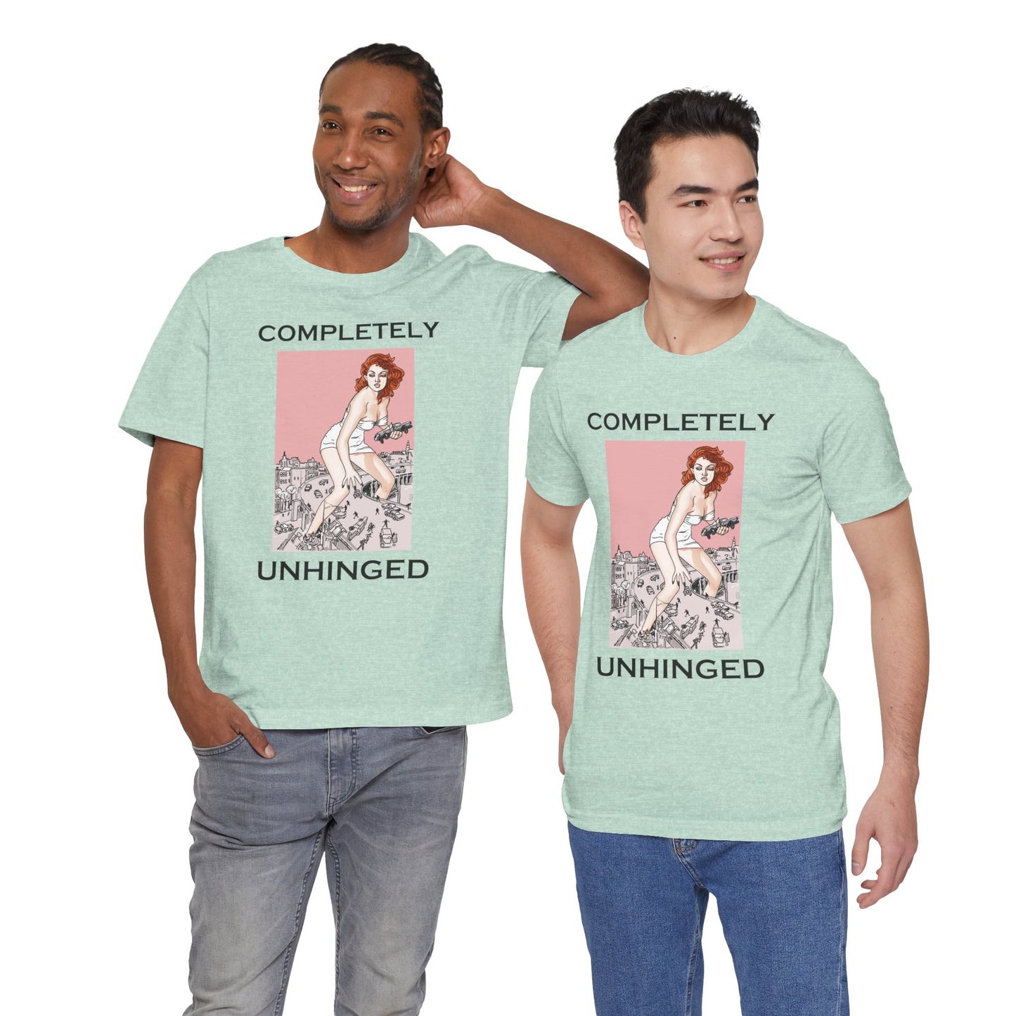 Completely Unhinged Retro Short Sleeve Tee by artist Marie Frederique