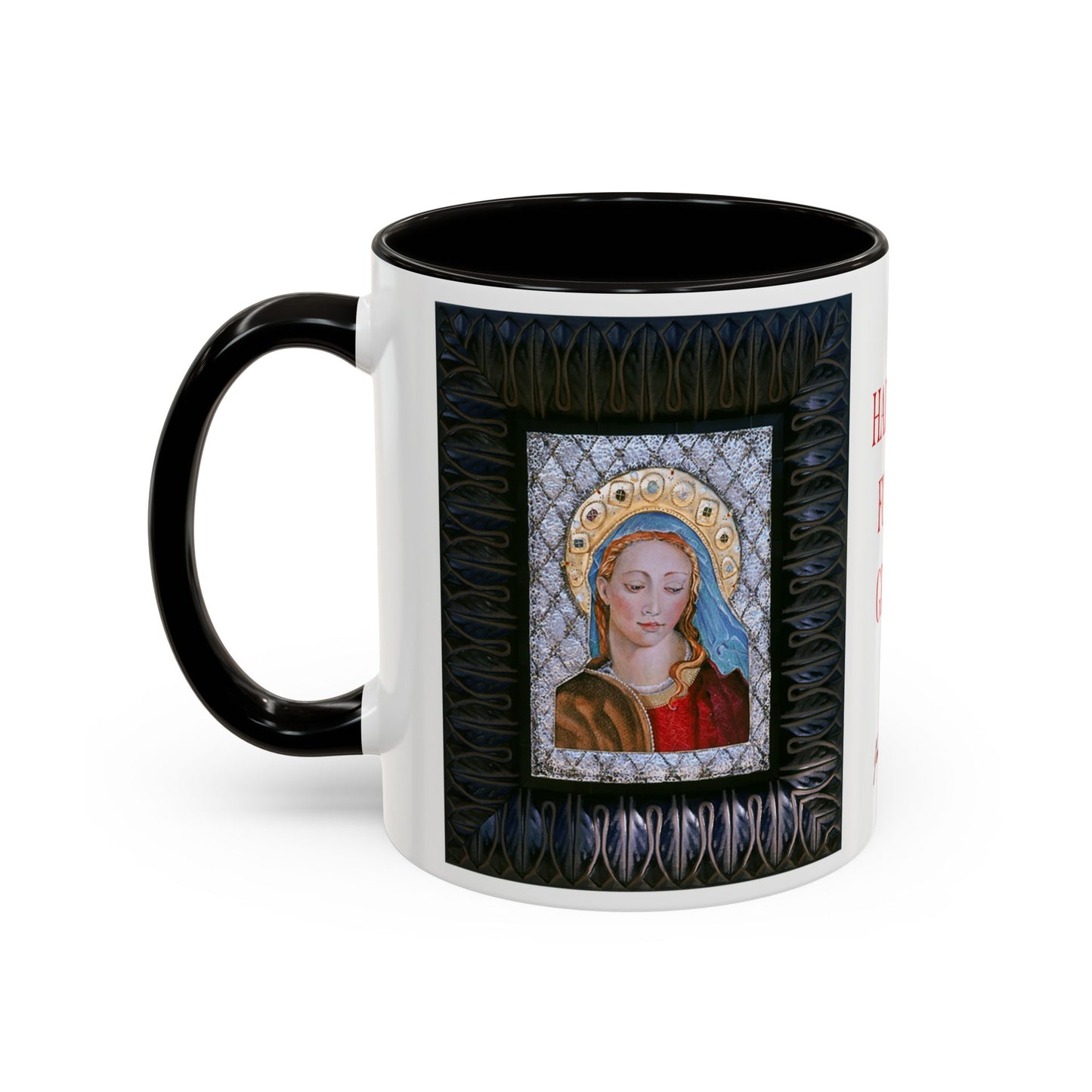 Hail Mary full of Grace - Colorful Mug by Artist Marie Frederique
