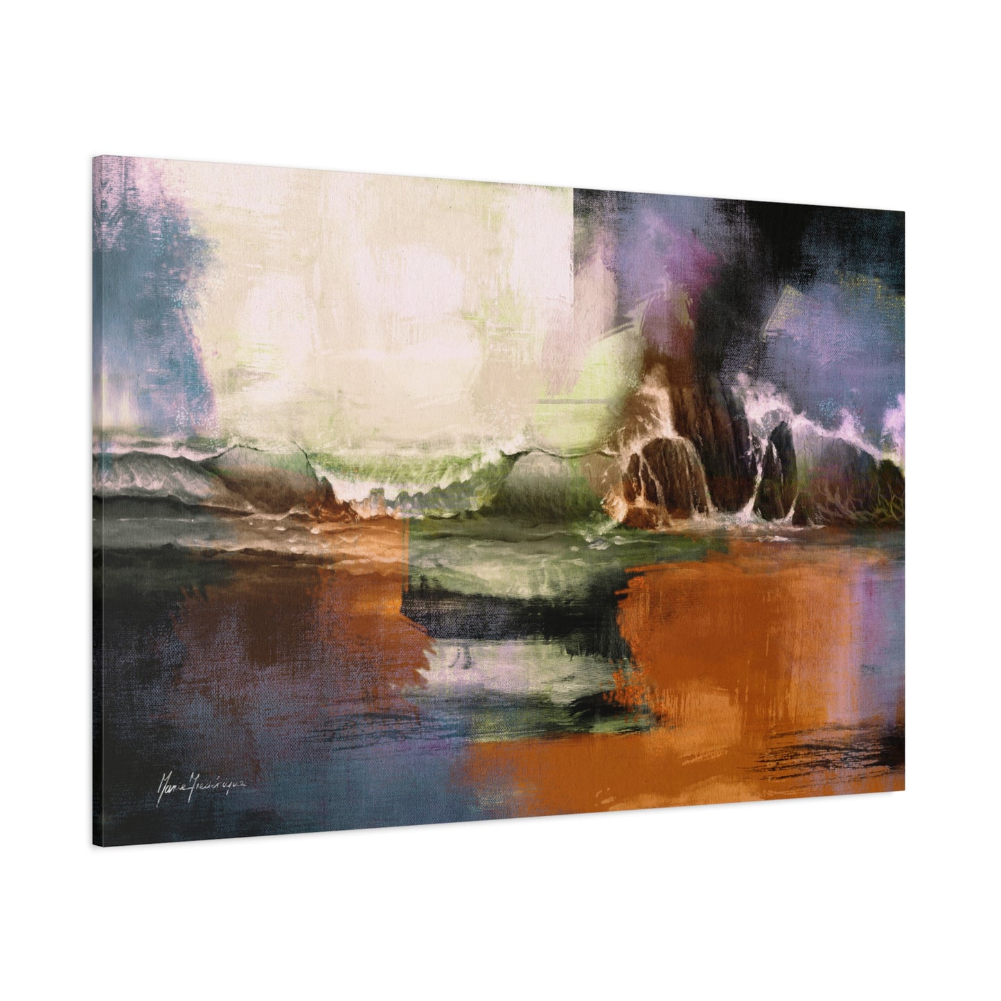 Abstract Ocean Wave Canvas Print by artist Marie Frederique